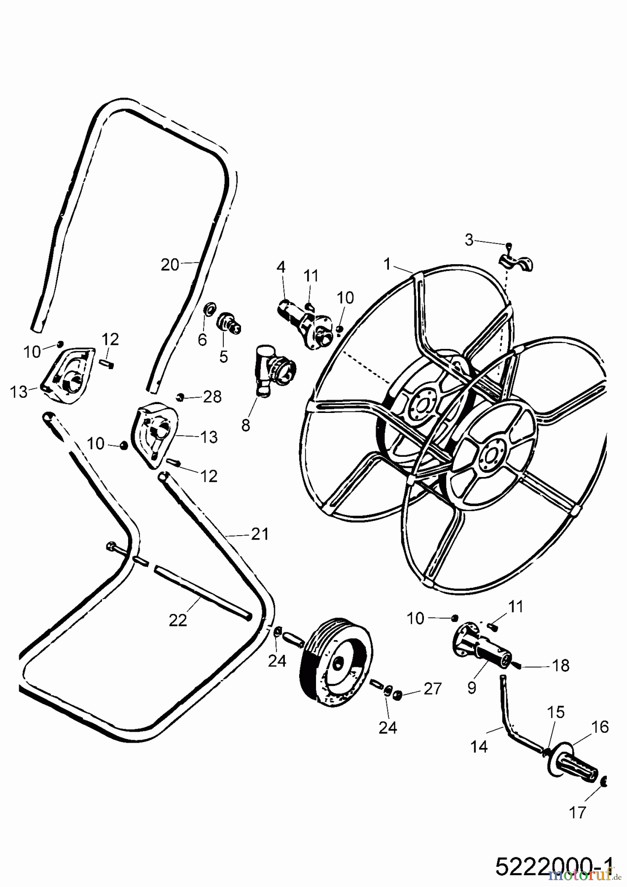  Wolf-Garten Hose reel WS 50 Z 5222000  (1993) Basic machine