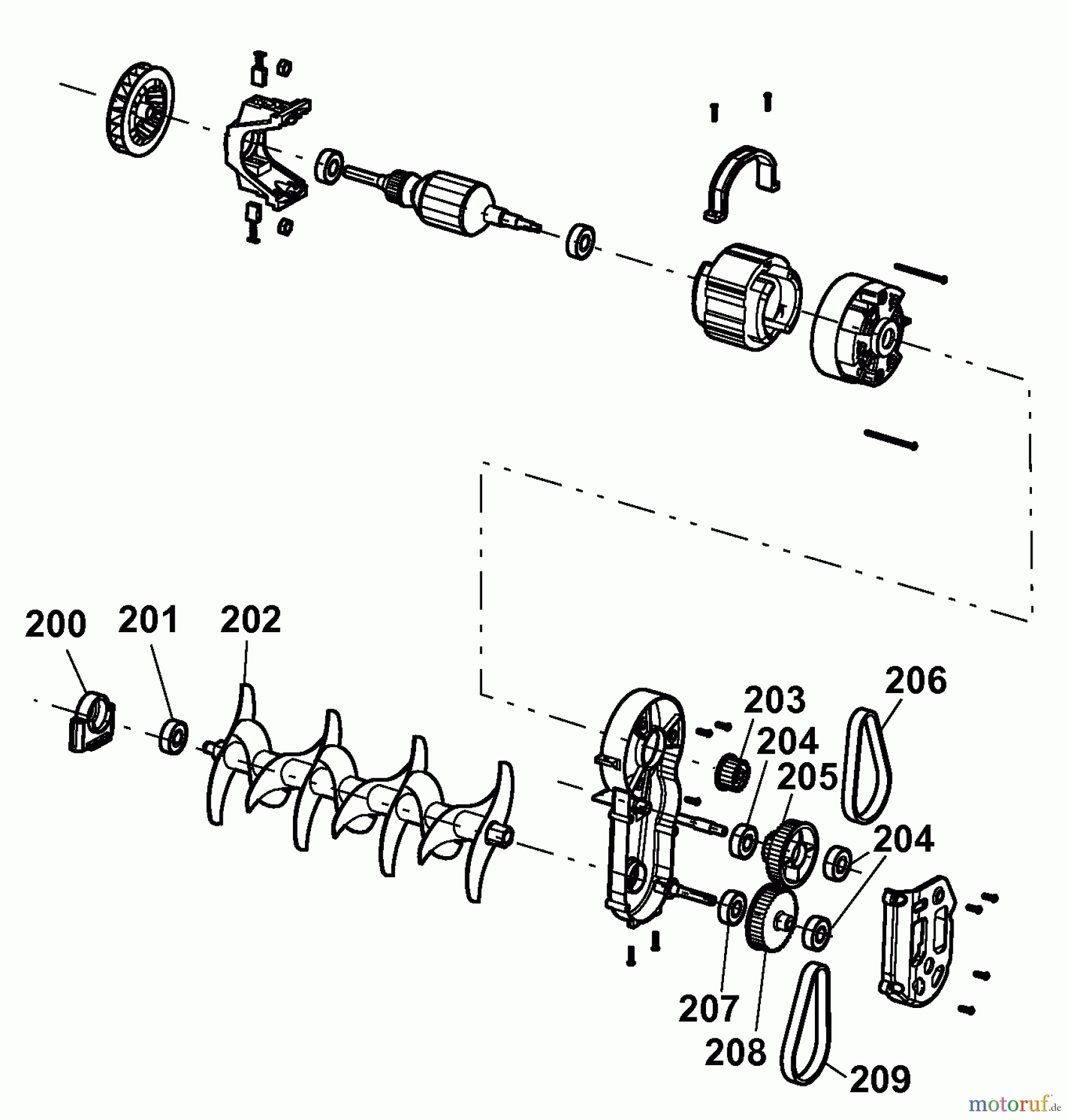  Wolf-Garten Electric verticutter Campus 300 VK 6020006 Series A  (2008) Blade, Blade adapter, Engine