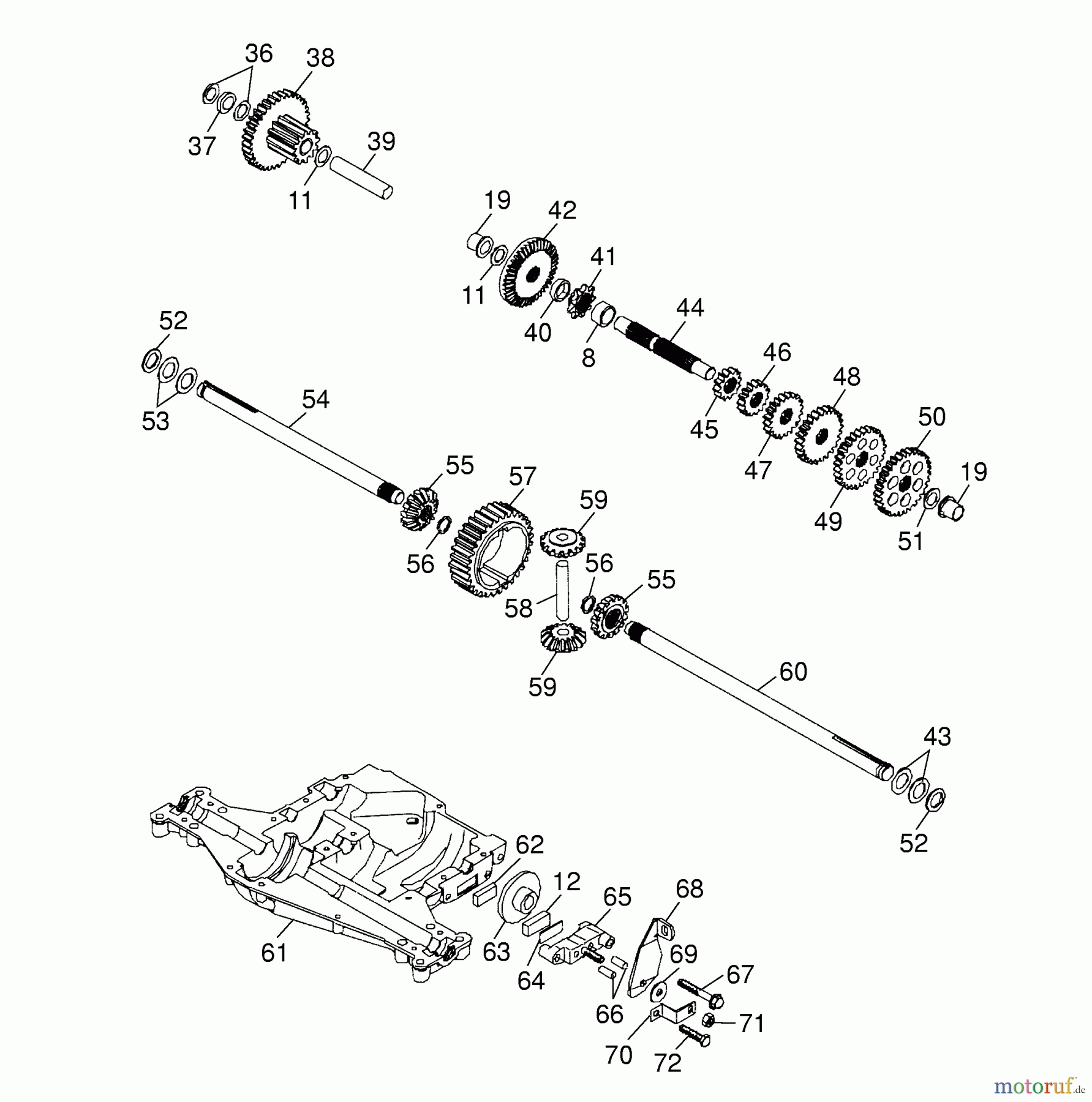  Wolf-Garten Lawn tractors Trac OHV 6 6200000 Series A  (2001) Gearbox