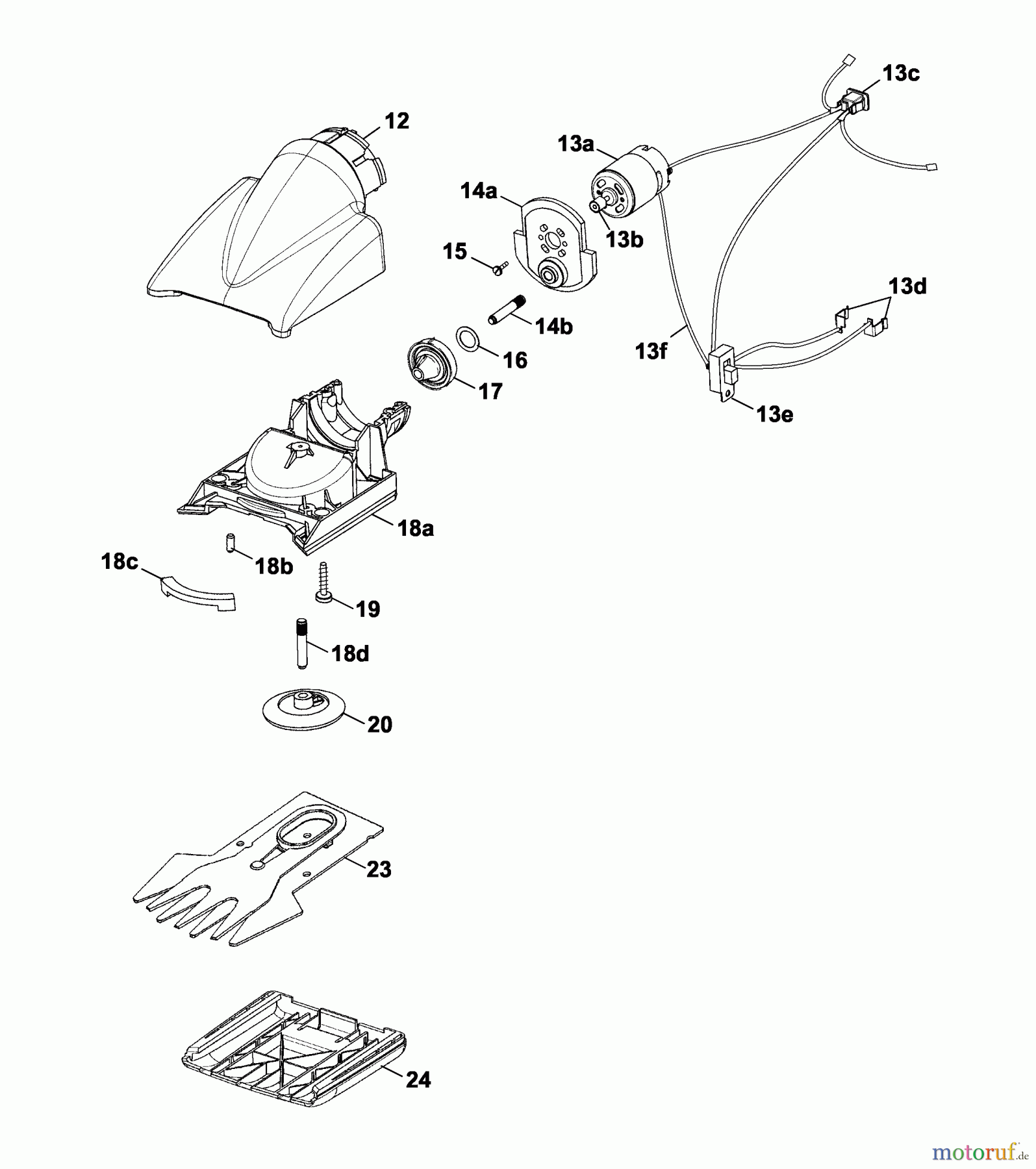  Wolf-Garten Battery shears Accu 60 7084682 Series A  (2006) Rotating head, Blade