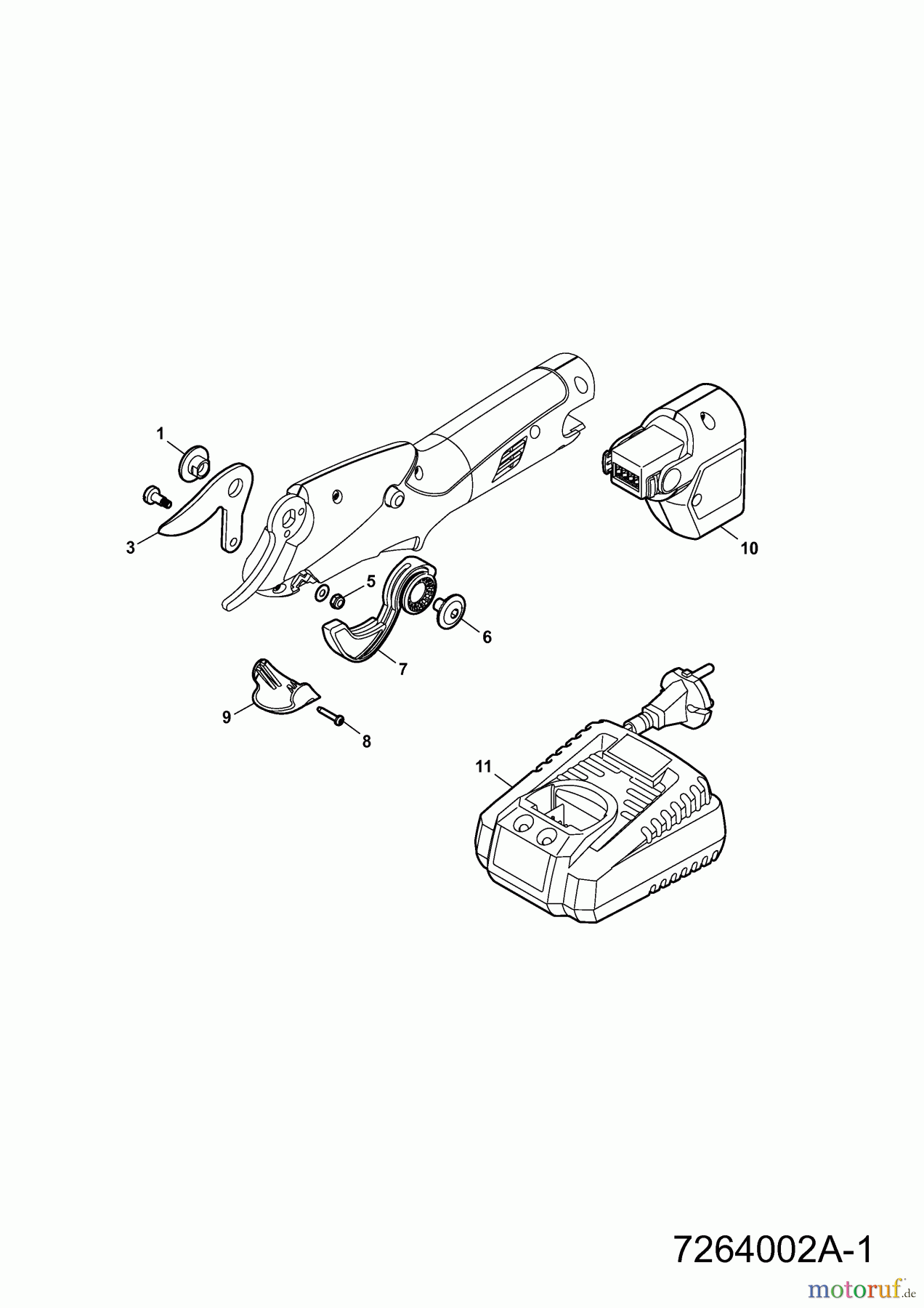 Wolf-Garten Battery shears RR 3000 7264002 Series A  (2009) Basic machine