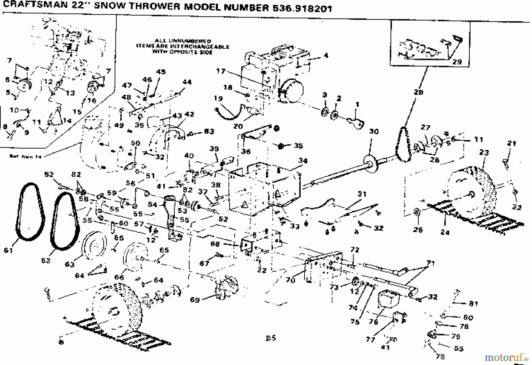 CRAFTSMAN Divers 22IN SNOW THROWER 536.918201 Seite 2
