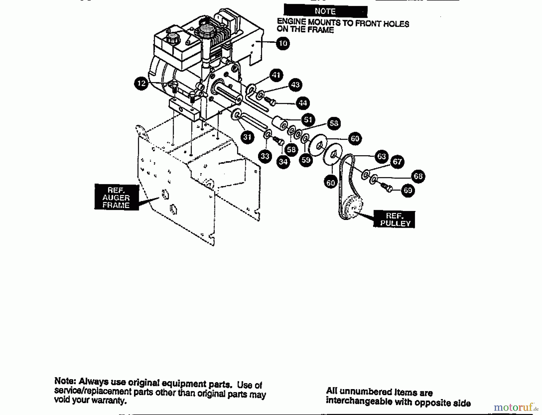 CRAFTSMAN Divers 5 HP SNOW THROWER 536.884790 Seite 2