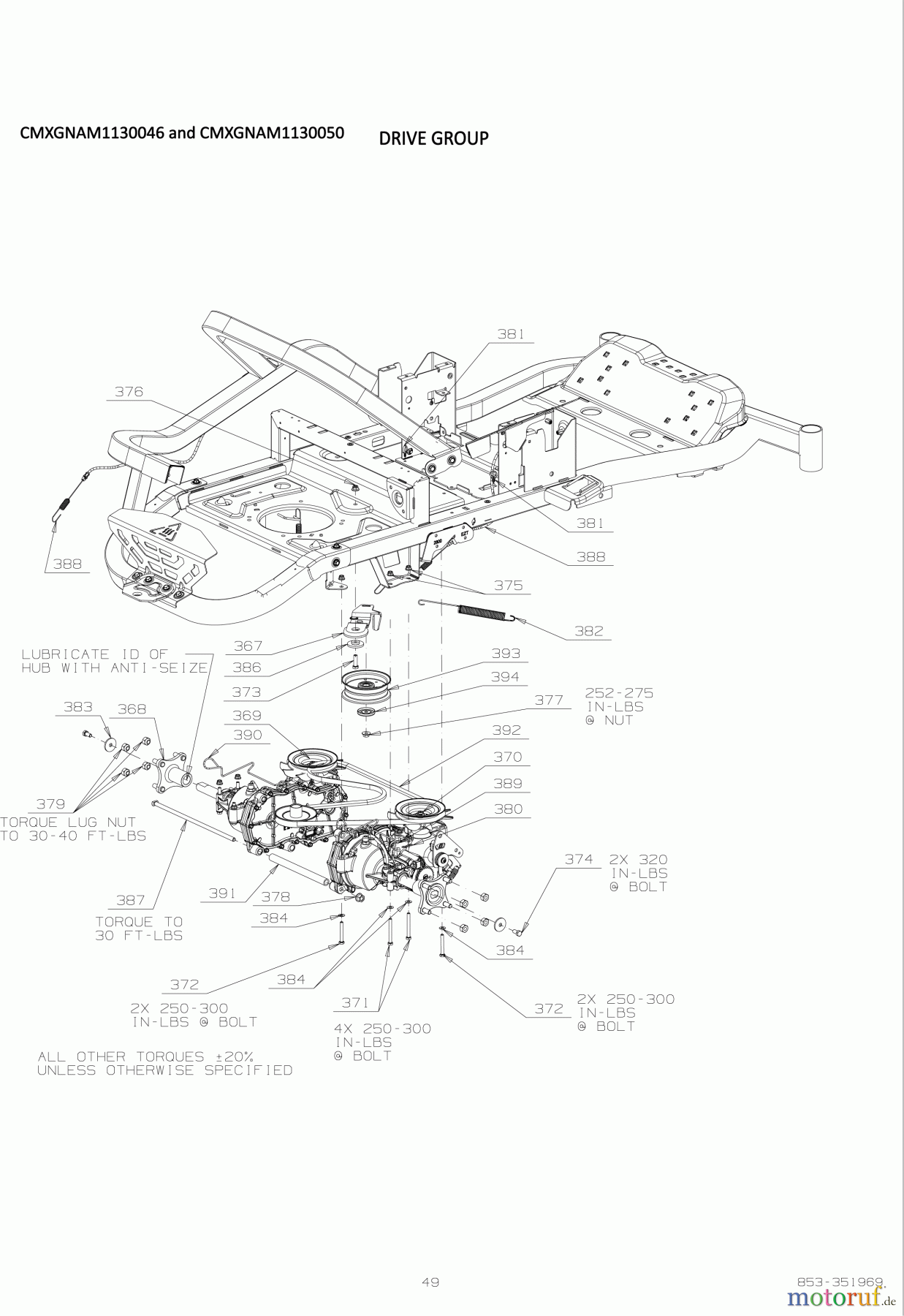  CRAFTSMAN Divers TOSAERBA ZERO TURN CMXGNAM1130050 Seite 23