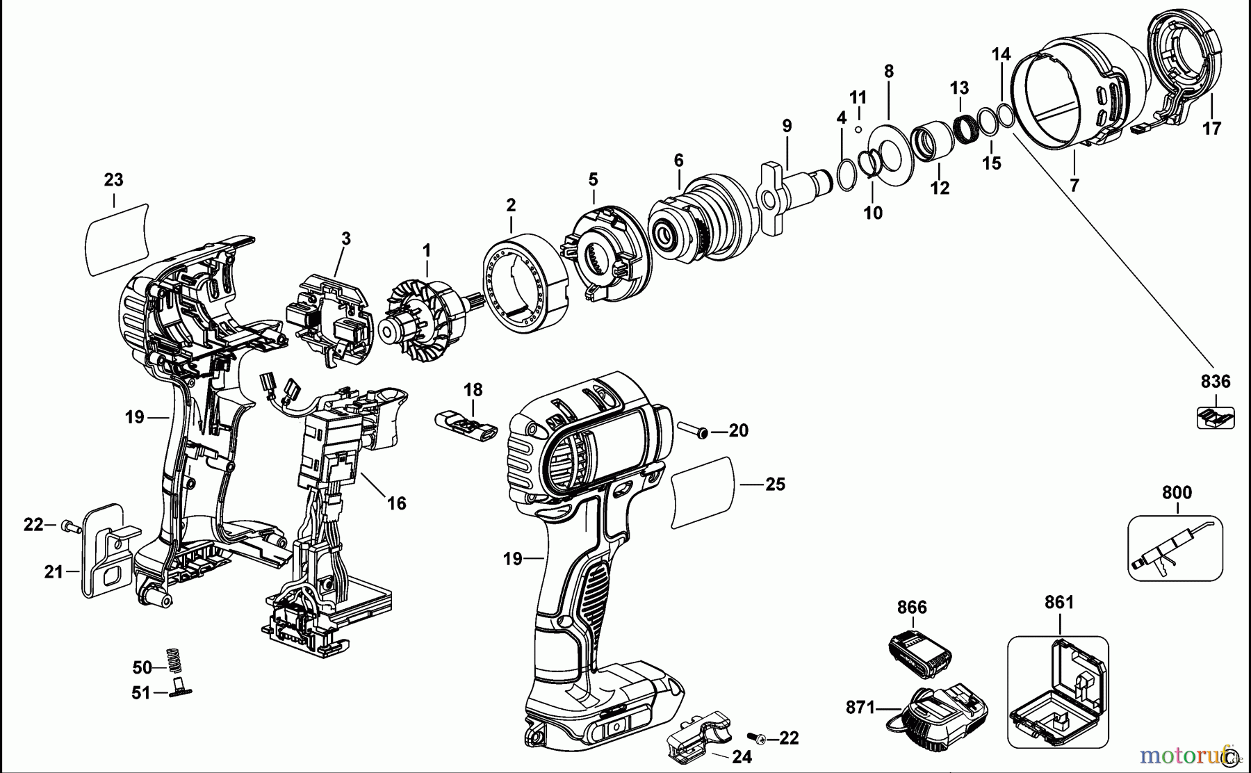  DEWALT SCORRIMENTO AVVITATORI A IMPULSI  AVVITATORE A IMPULSO DCF885 Seite 1