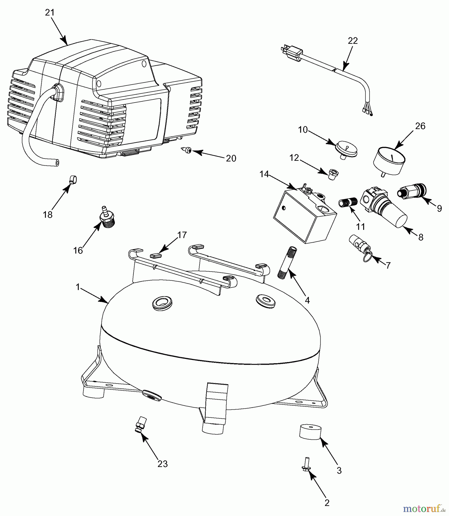  PORTER CABLE Divers A 2.0HP 6G PC UM 1STG 120 CFBN217A Seite 1
