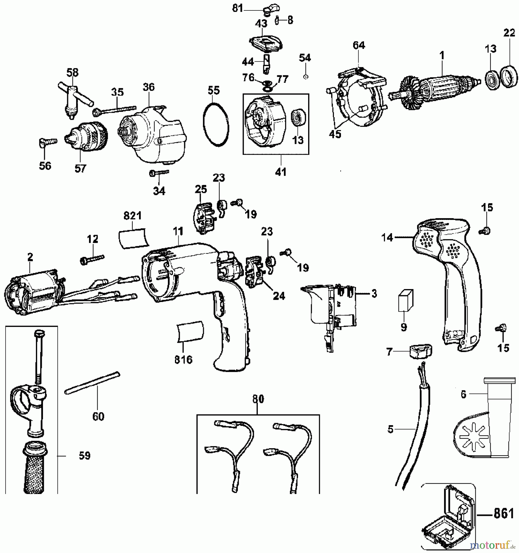  DEWALT Martelli rotanti Martelli a scalpello TRAPANO A PERCUSSIONE DW508SK Seite 1