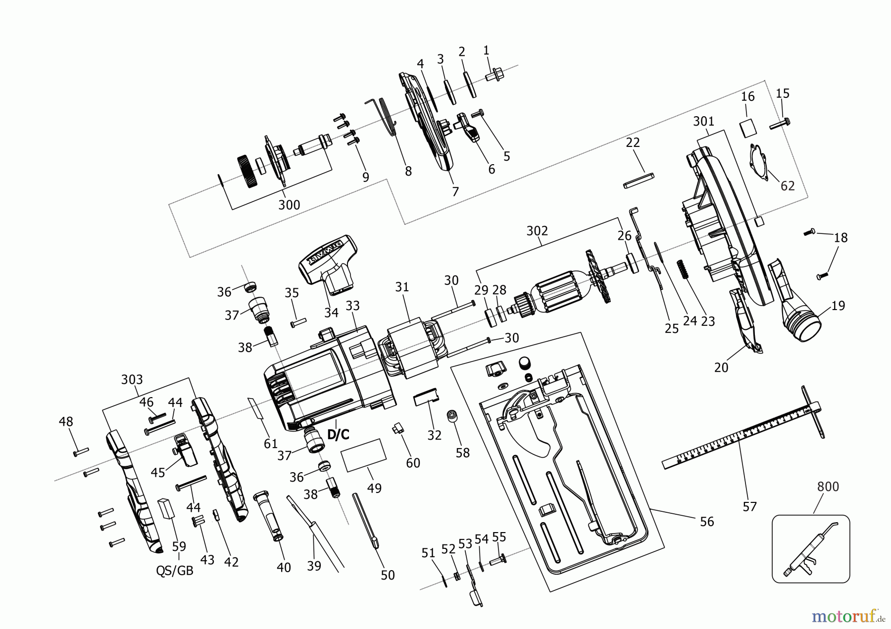  DEWALT Guida a cavo Sega per piastrelle SEGA CIRCOLARE DWE5615B Seite 1