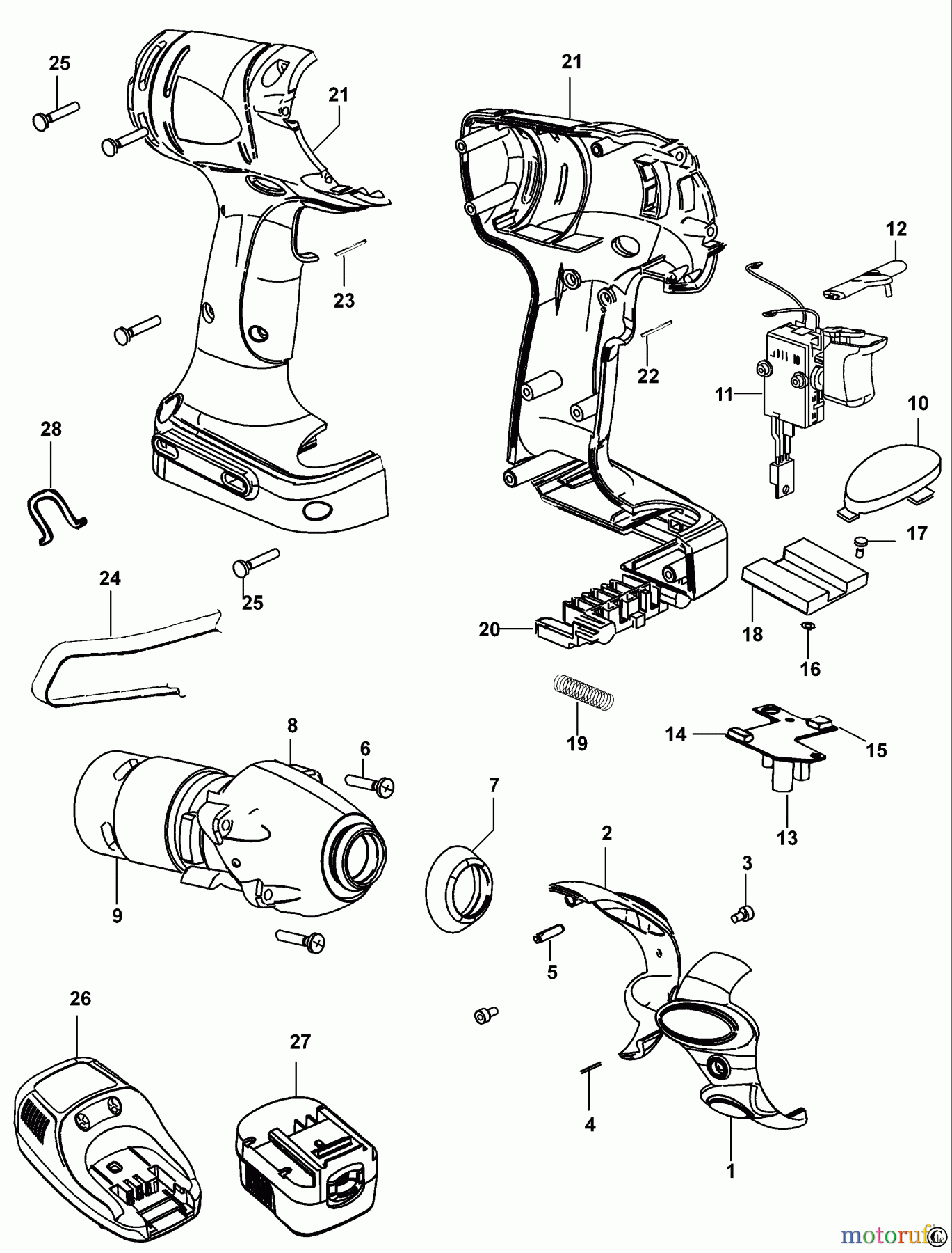 BLACK+DECKER INTERNO CACCIAVITI, CRICCHETTI E CHIAVI INGLESI CHIAVE AD IMPULSI SX5000 Seite 1