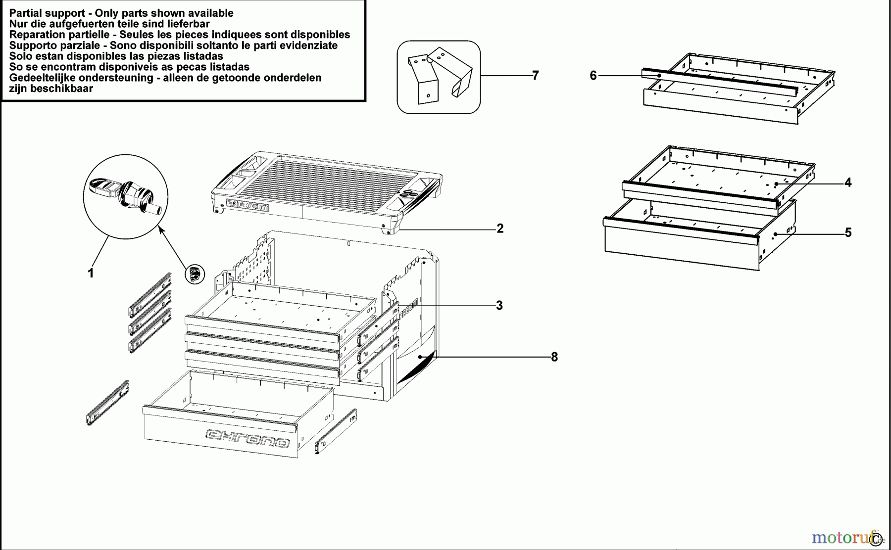 FACOM STORAGE ARMADIO CASSETTIERA CHRONO.C4GM3A Seite 1