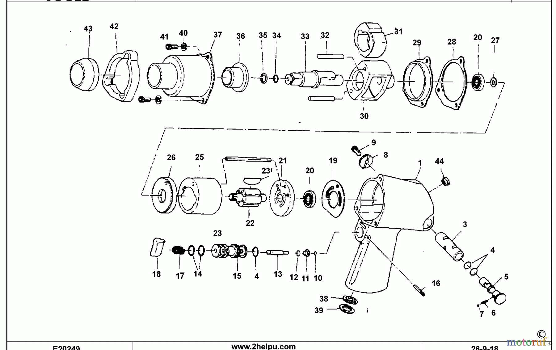  MAC POWER TOOLS CHIAVE AD IMPULSI AW226 Seite 1