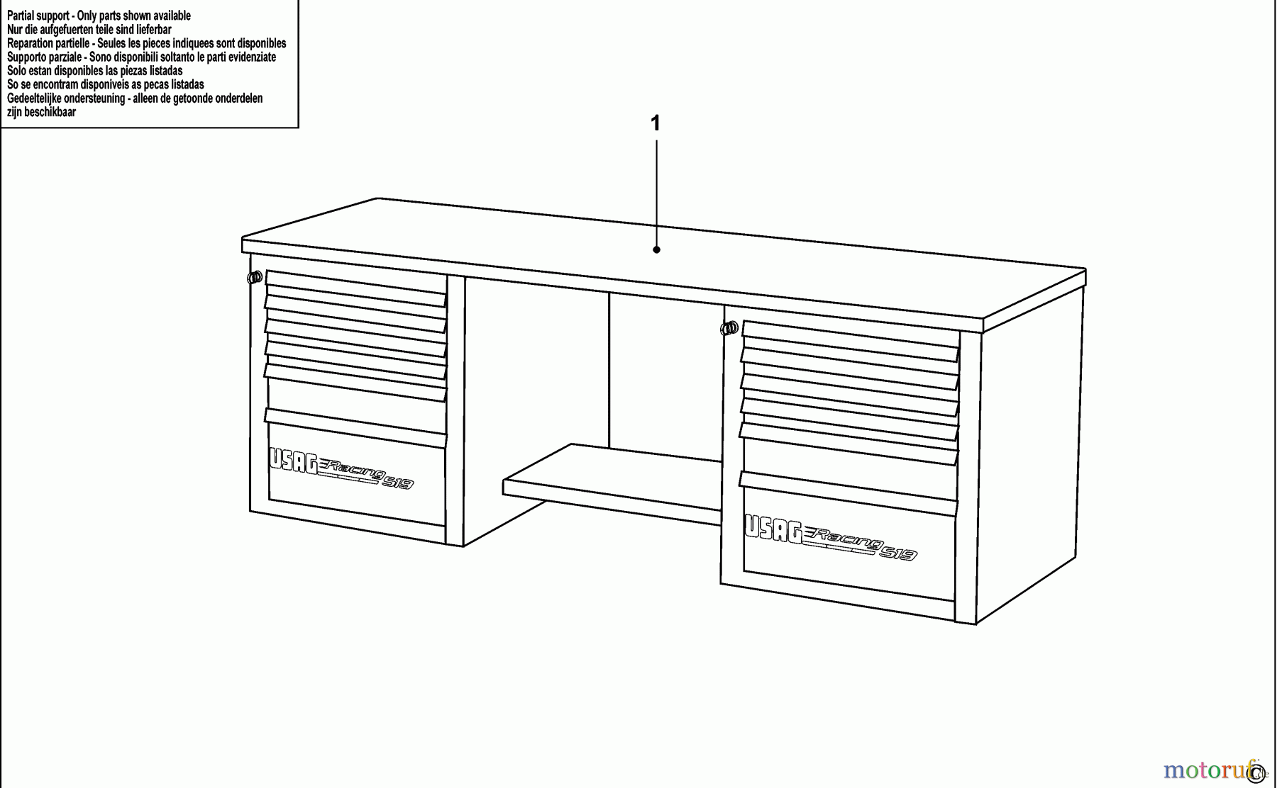 USAG STORAGE WORKCENTRES BANCO DI LAVORO 519 RD2 Seite 1