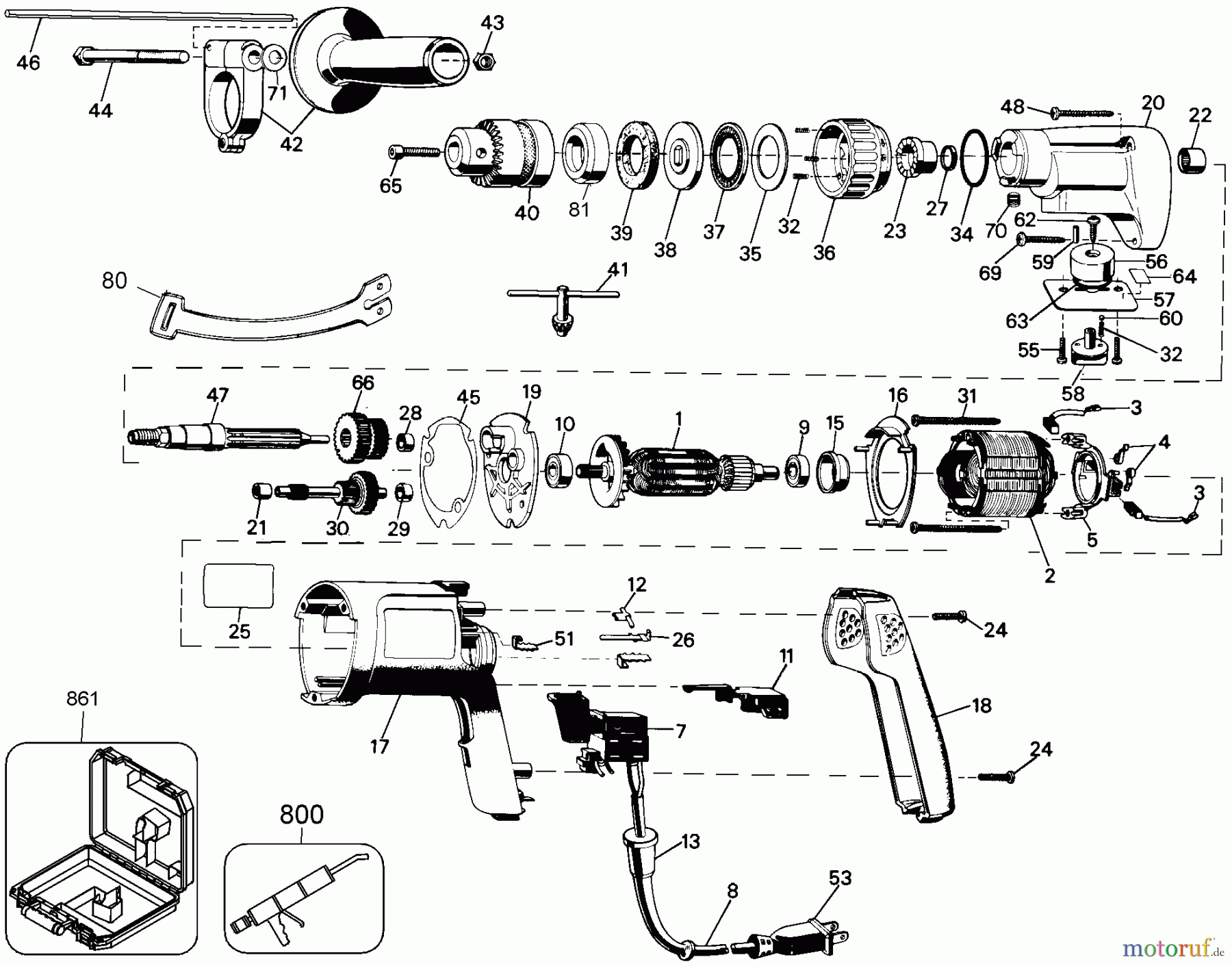 BLACK+DECKER INTERNO ACCESSORI, ACCESSORI E NON ALIMENTATI TRAPANO A PERCUSSIONE 22830 Seite 1