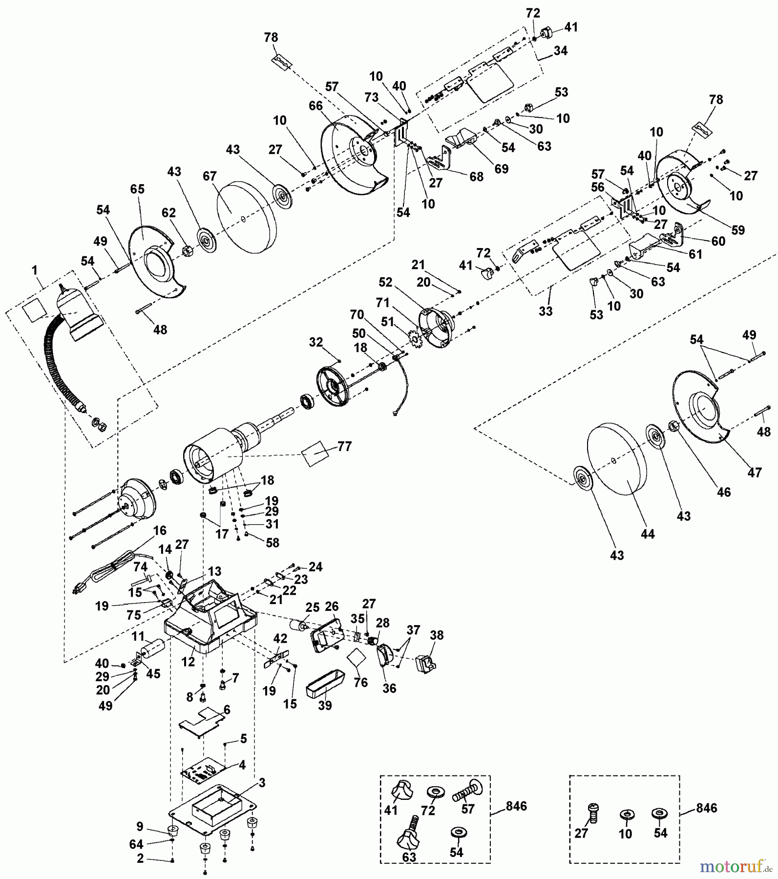  PORTER CABLE Divers SMERIGLIATRICE DA BANCO PCB525BG Seite 1