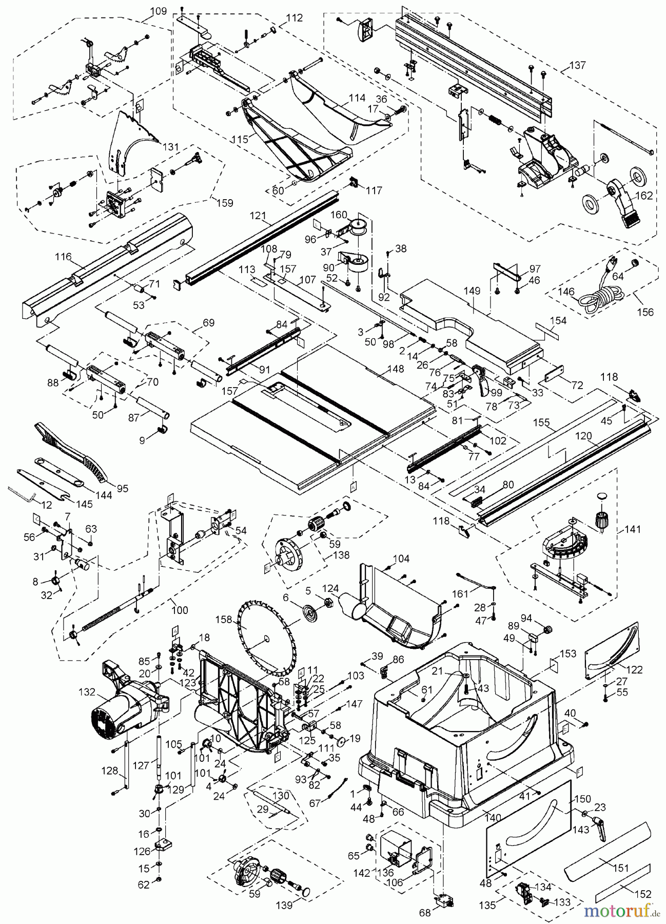 PORTER CABLE Divers JOBSITE TABLESAW PCB220TS Seite 1