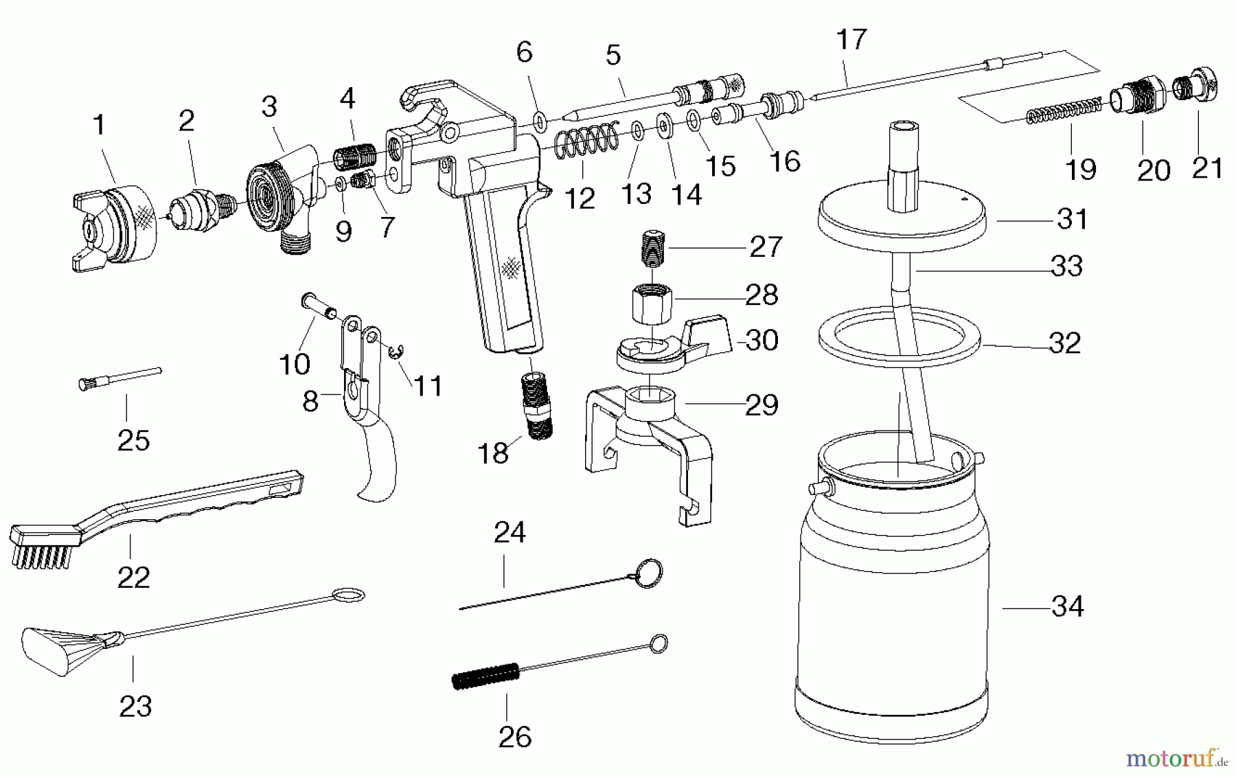  OEM Divers GUN SPRAY SIPHON FEED ES3 Seite 1