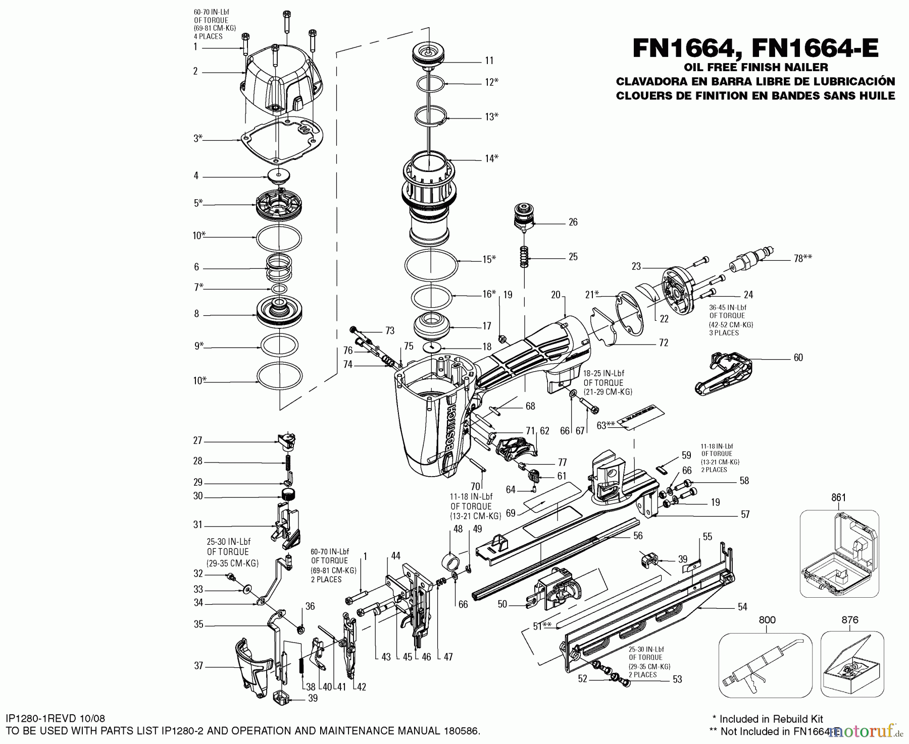  BOSTITCH NAILERS CHIODATRICE FN1664K Seite 1