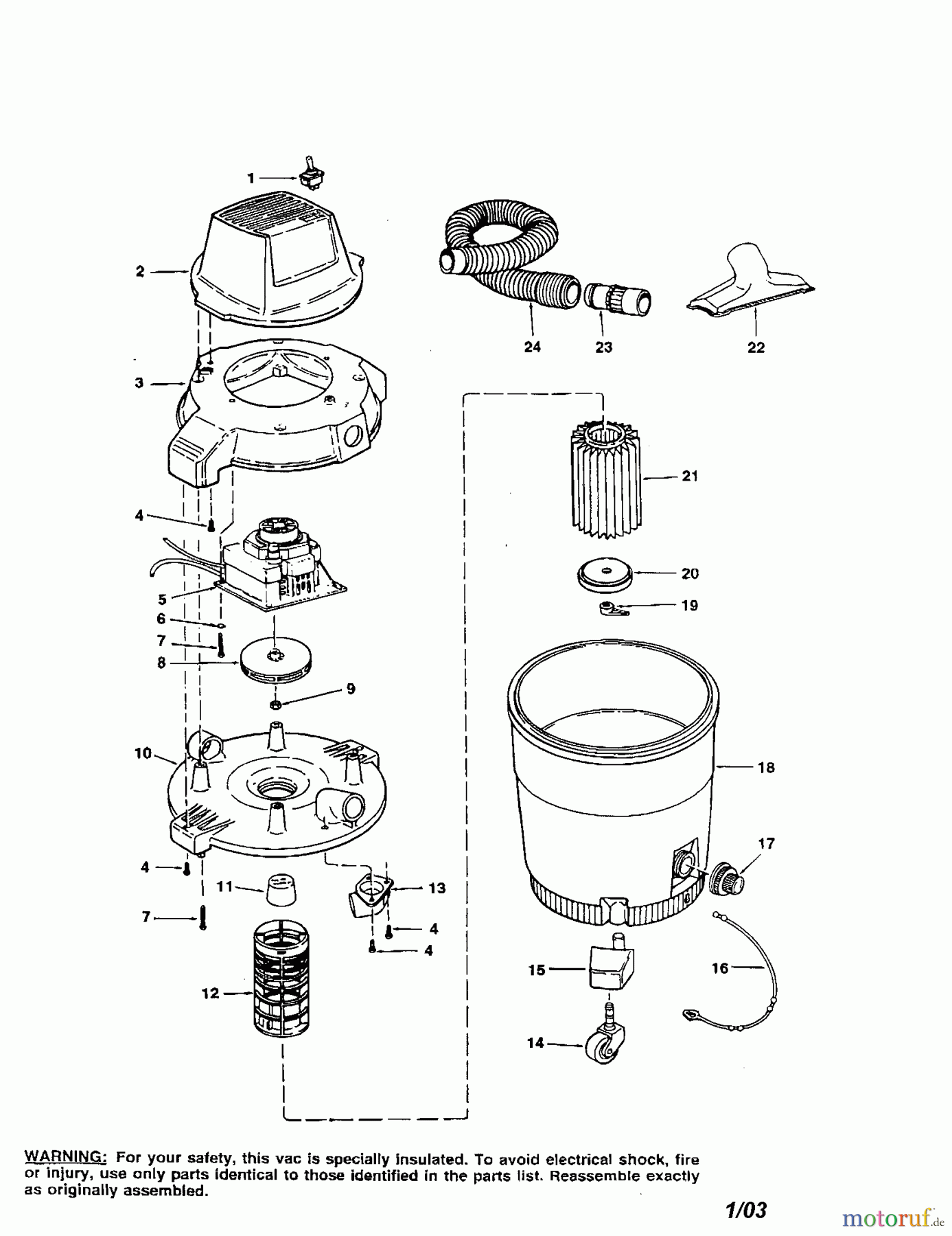 CRAFTSMAN Divers 12G WET/DRY VAC 113.179141 Seite 1