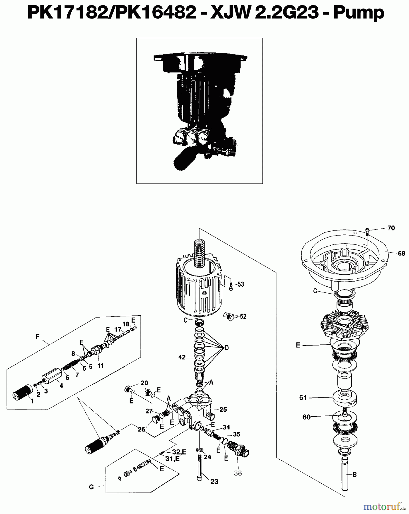  OEM Divers P 2400PSI 2.4GPM 6.0HP B& WGV2424 Seite 1