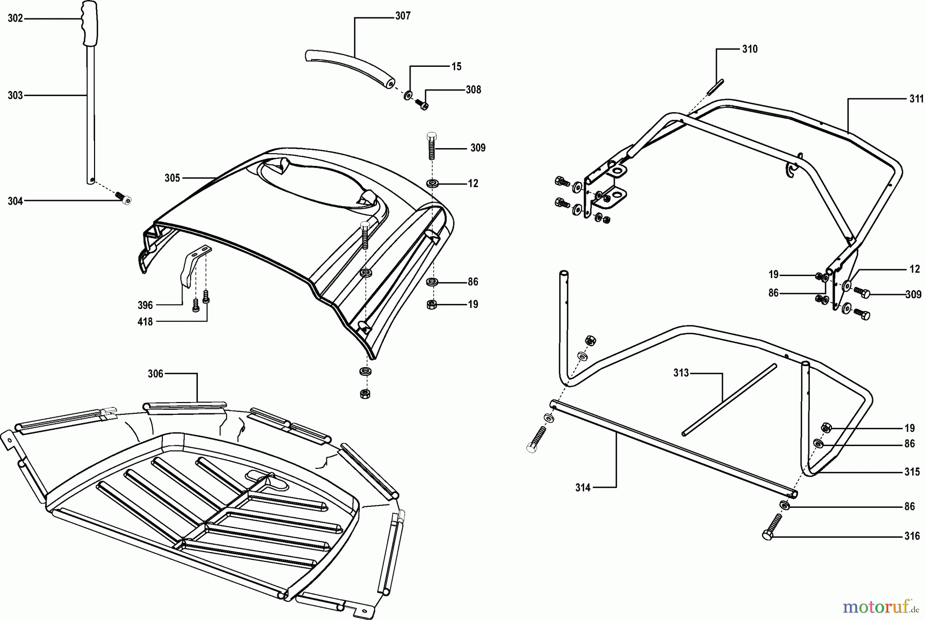  Dolmar Rasentraktoren TM-85.13 H TM-85.13 H (2005) 8  Grasfangsack
