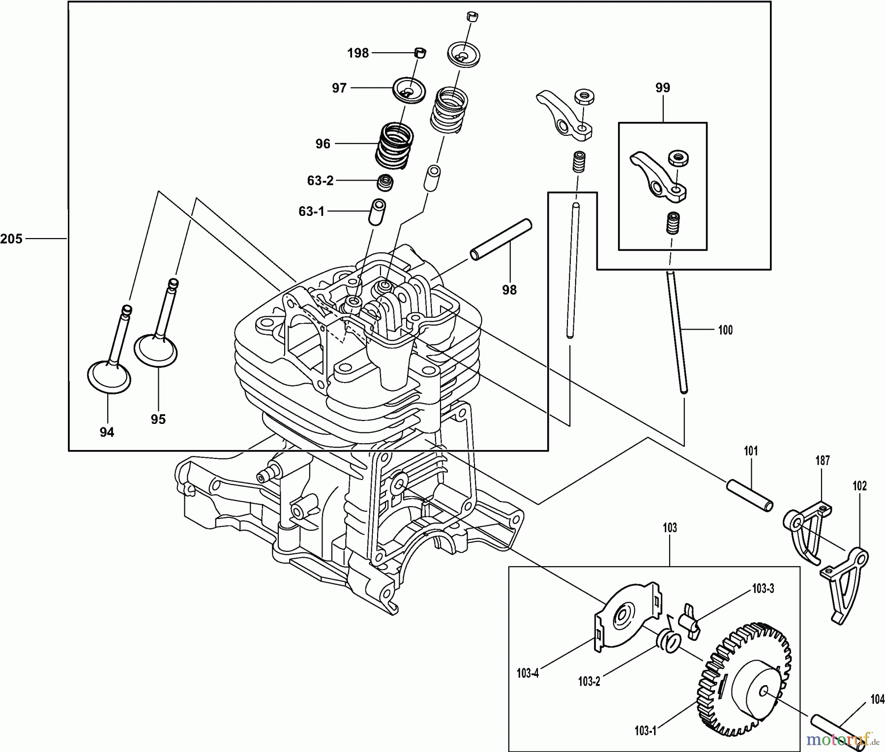  Dolmar Blasgeräte Benzin PB-7601.4 (USA) 5  Nockenrad, Ventile
