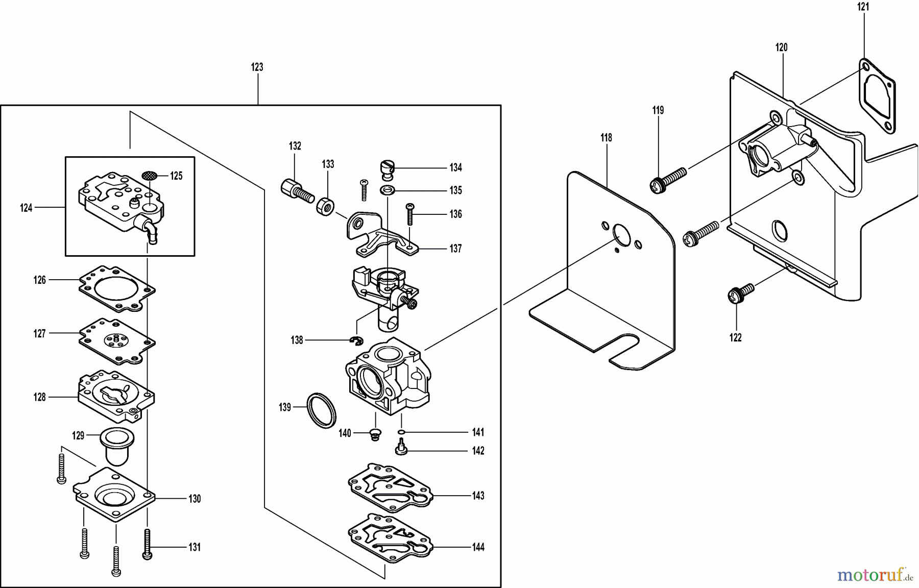  Dolmar Blasgeräte Benzin PB-7601.4 (USA) 7  Vergaser