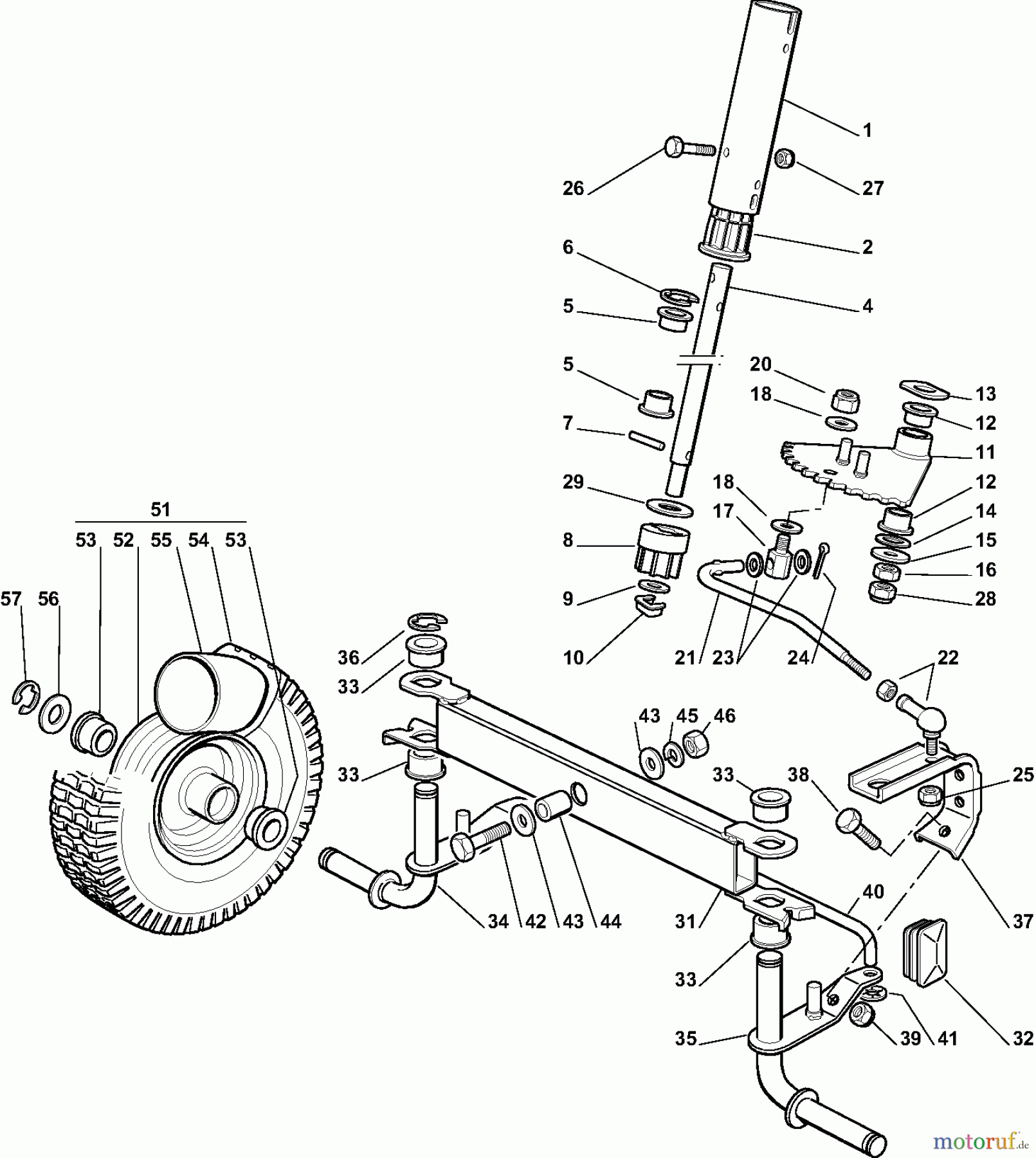  Dolmar Rasentraktoren RM-63.7 RM-63.7 (2008) 3  LENKGETRIEBE