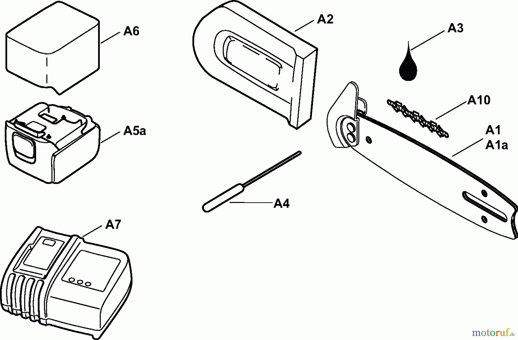  Dolmar Kettensägen Akku Kettensäge AS-1812 2  Zubehör