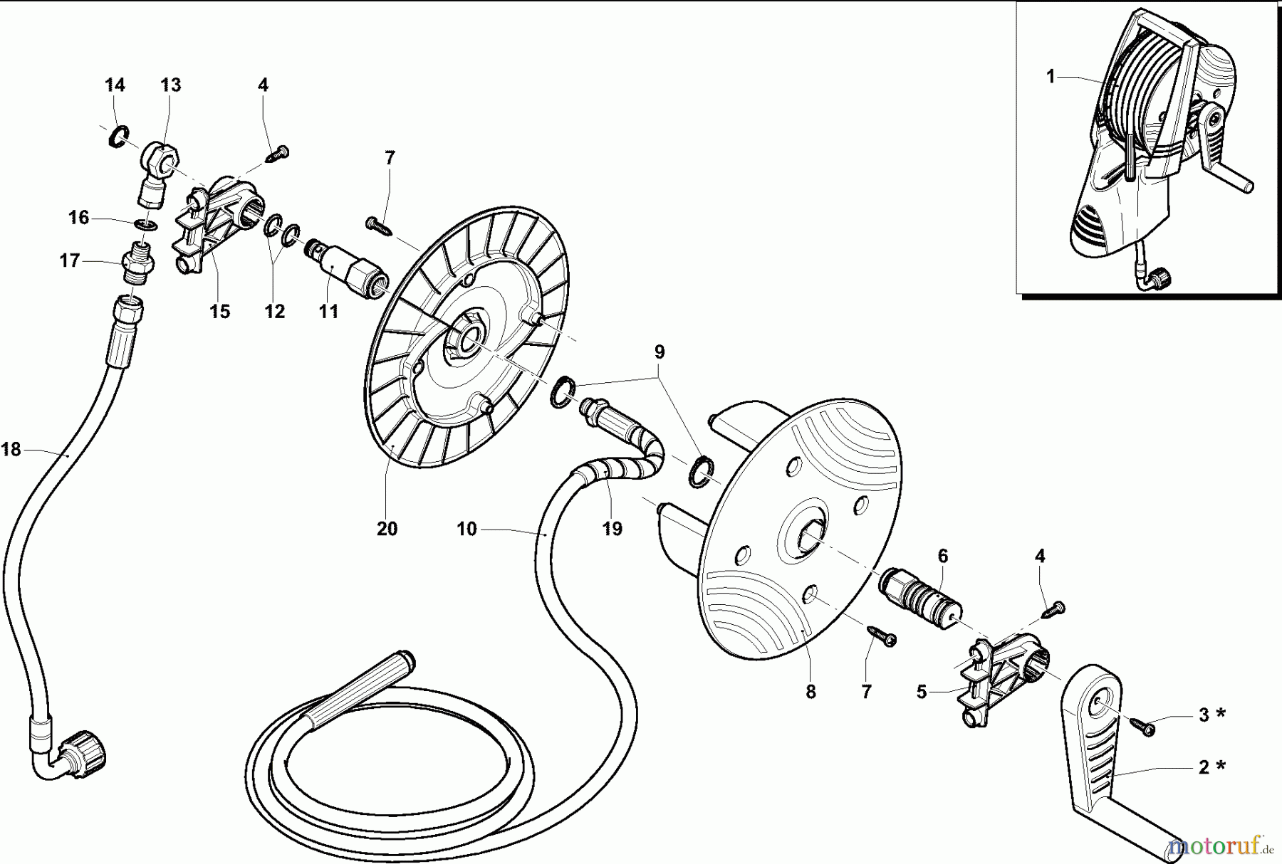  Dolmar Hochdruckreiniger Elektro HP-135 5  Schlauchtrommel