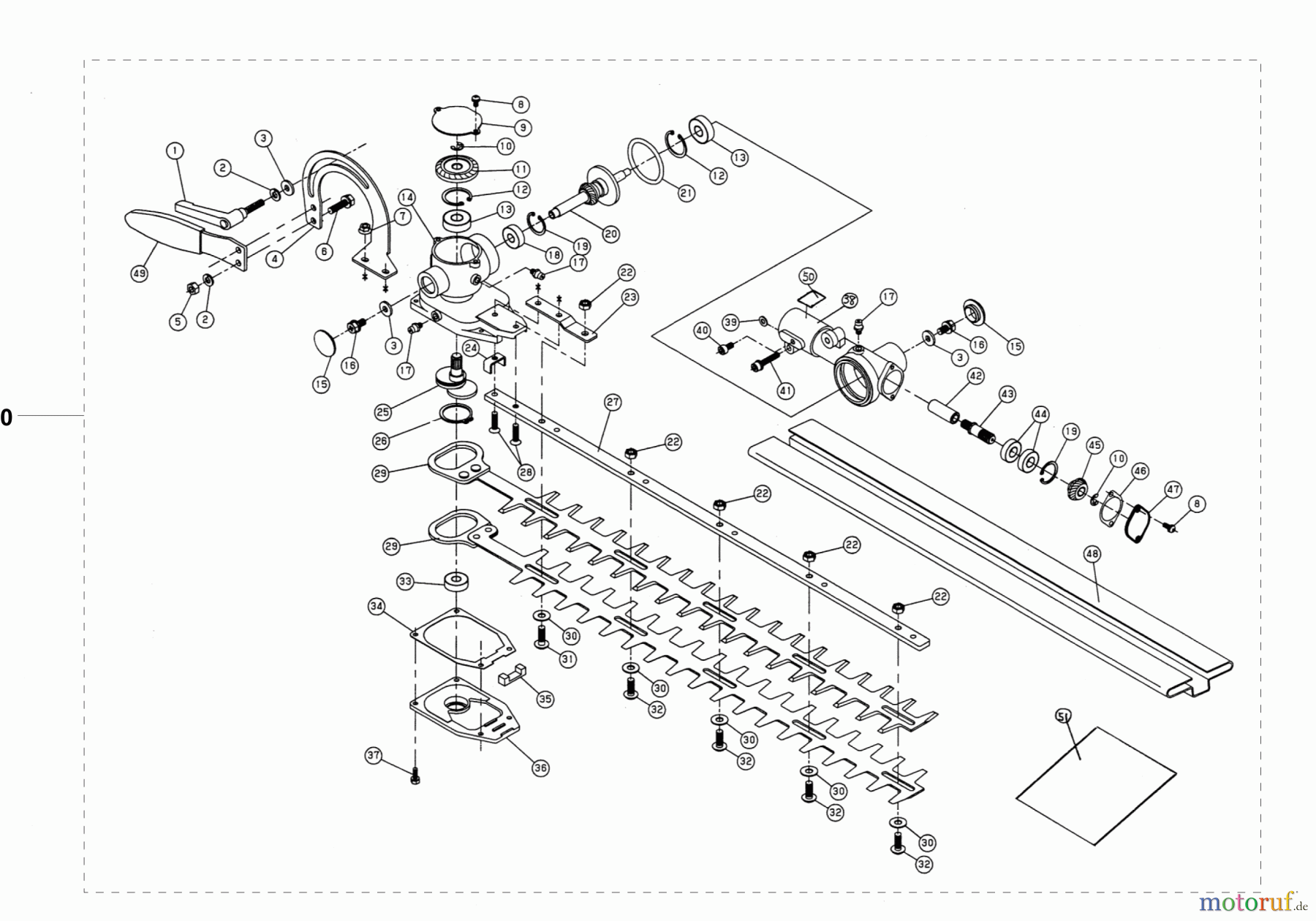 Dolmar Motorsensen & Trimmer Benzin 2-Takt MS-26 C 7 Heckenscheren-Vorsatz