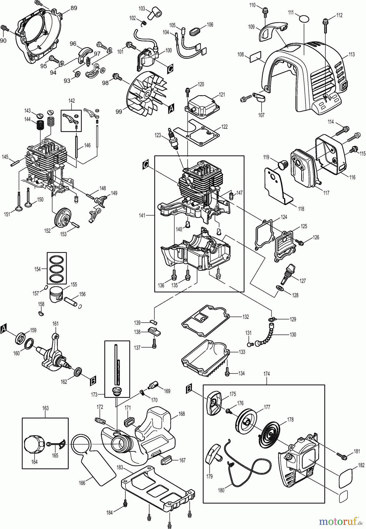  Dolmar Motorsensen & Trimmer Benzin 4-Takt MS3354U 3  Motor kpl.
