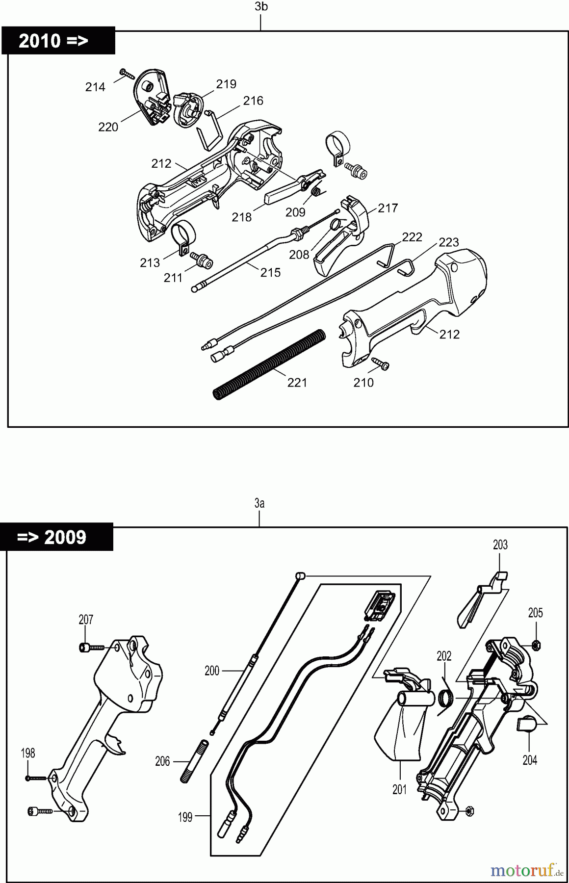  Dolmar Motorsensen & Trimmer Benzin 4-Takt MS2454CE 2  Bedienungshandgriff