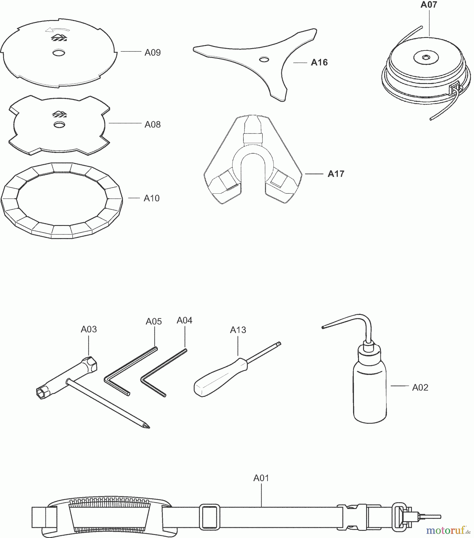  Dolmar Motorsensen & Trimmer Benzin 4-Takt MS2454CE 5  Werkzeuge, Zubehör