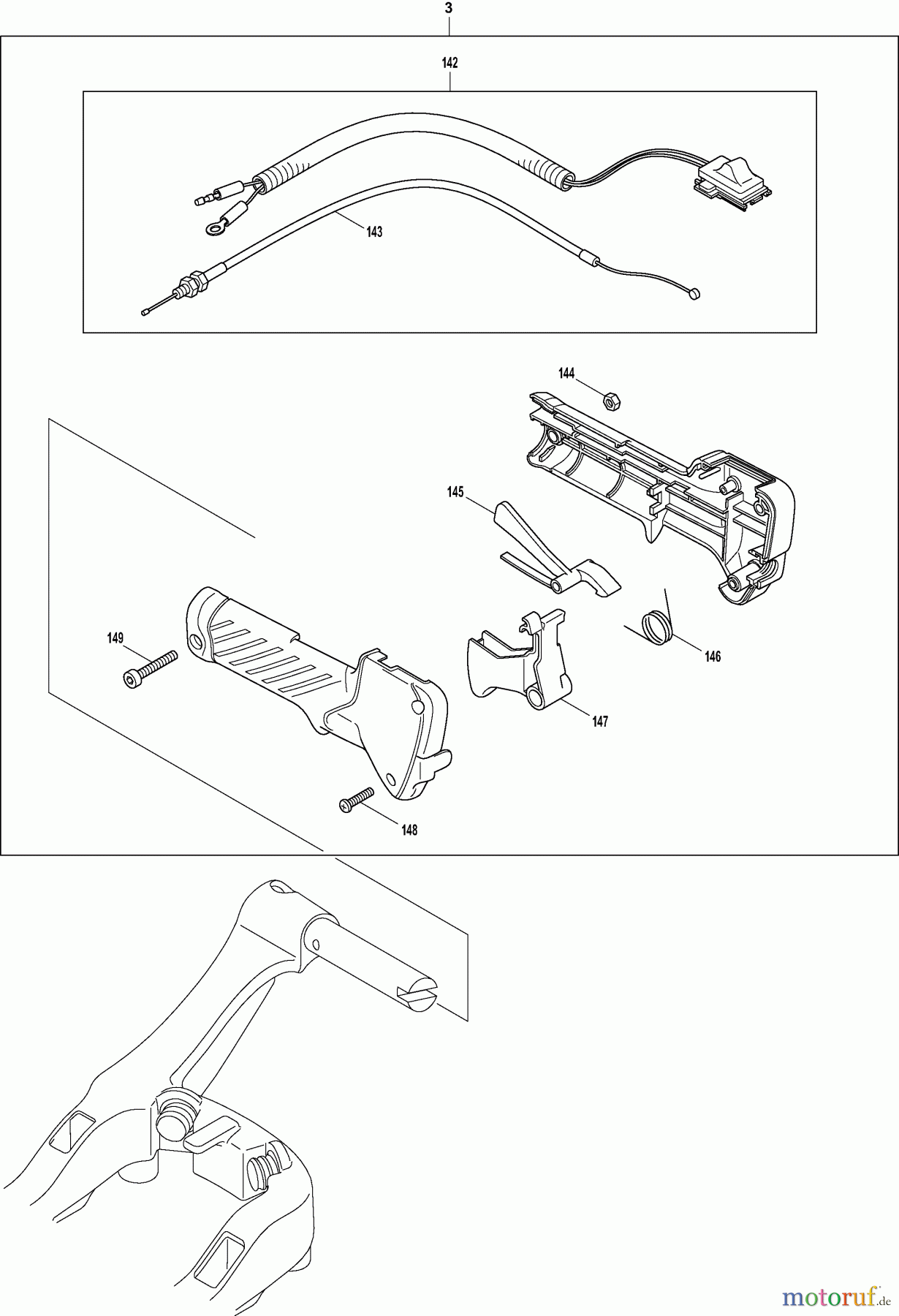  Dolmar Heckenscheren Benzin HT2475 4  Bedienungshandgriff kpl.