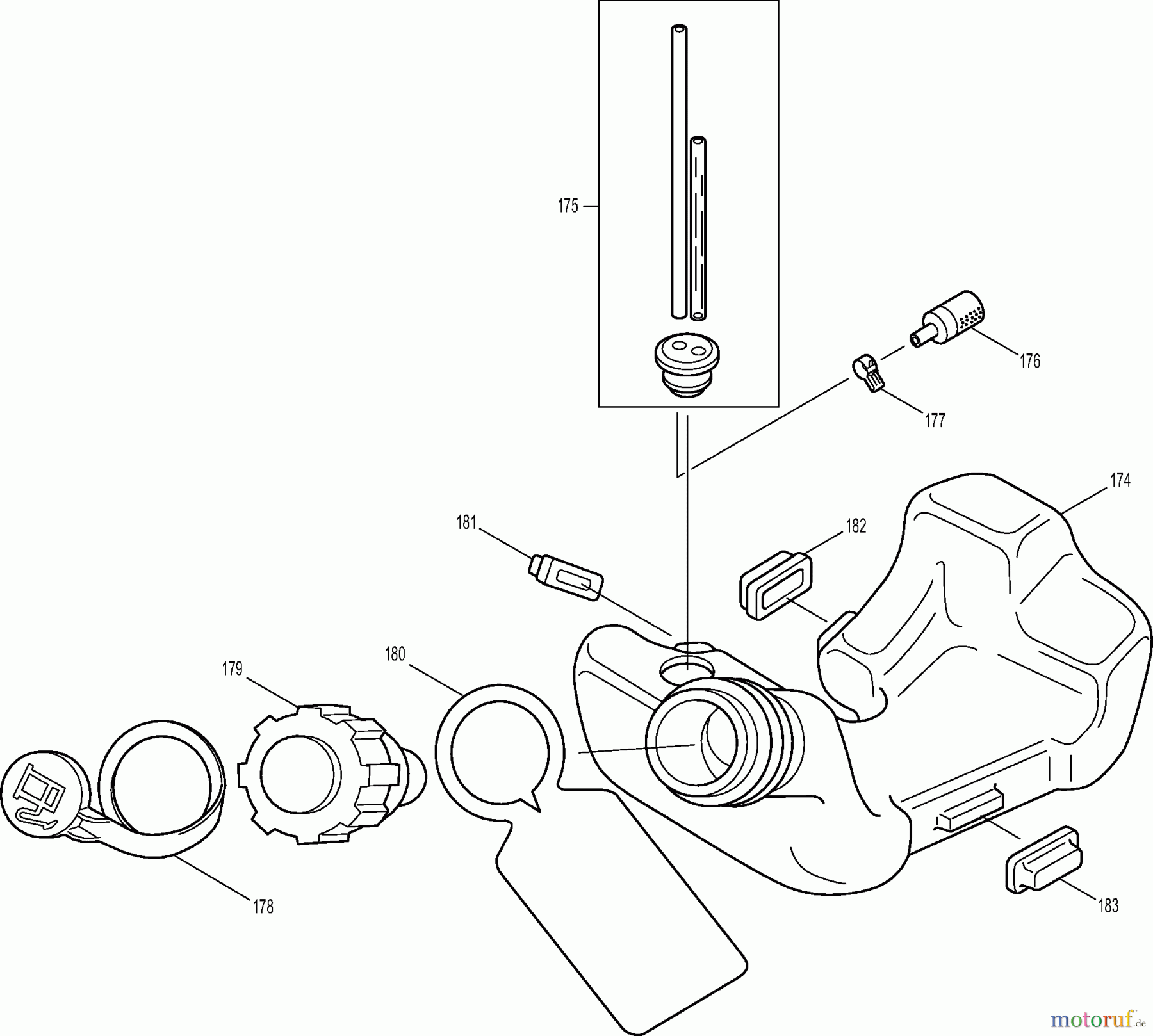  Dolmar Motorsensen & Trimmer Benzin 4-Takt MS-251.4 (USA) 10  Benzintank