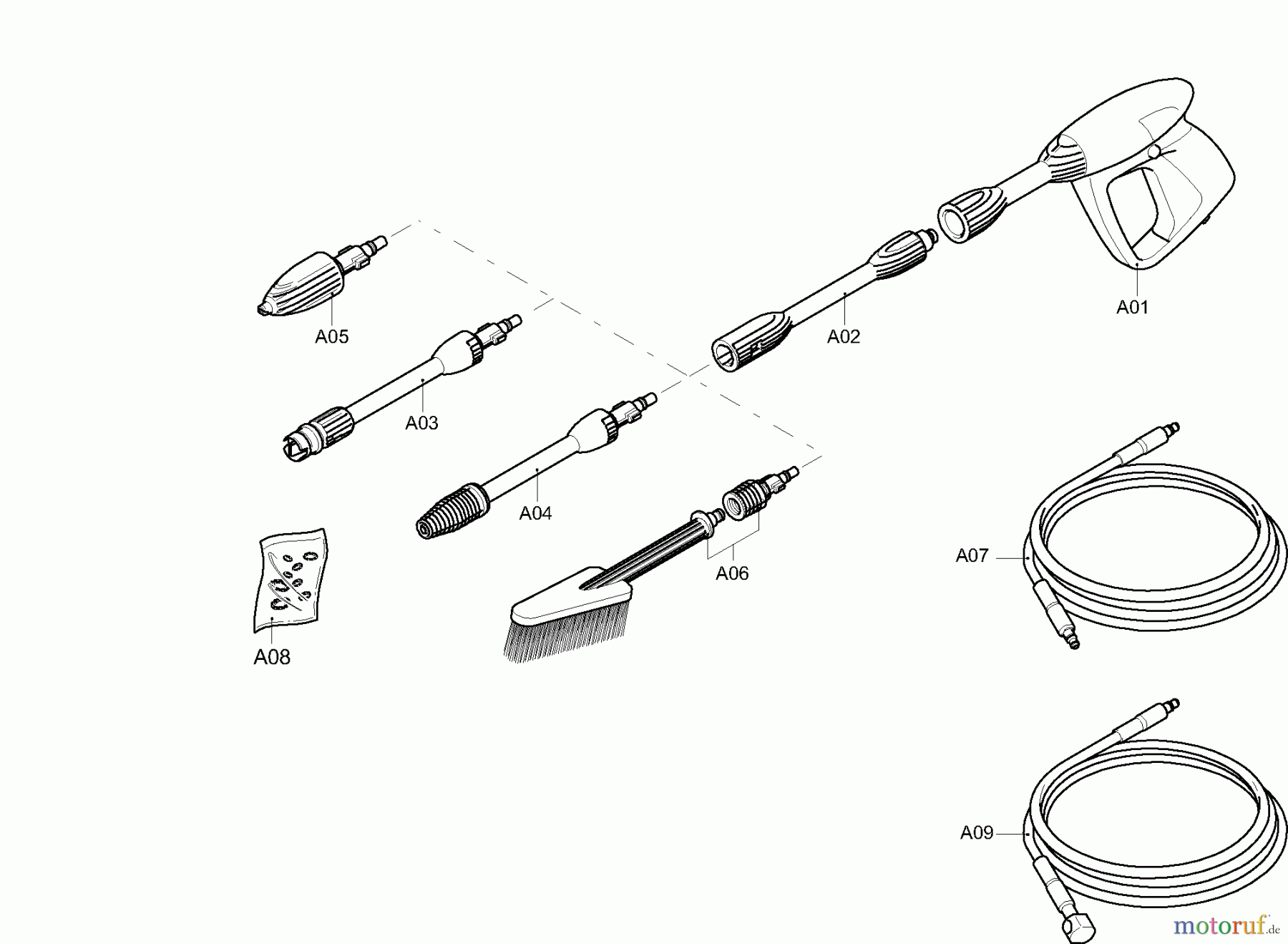  Dolmar Hochdruckreiniger Elektro HP350 2  Zubehör