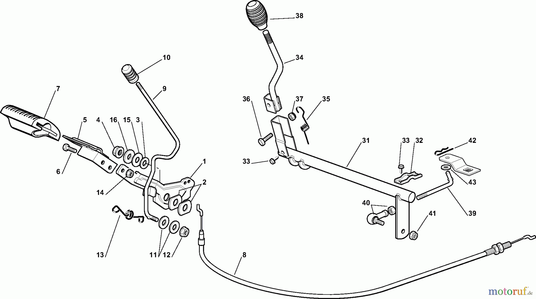 Dolmar Rasentraktoren RM-63.7 RM-63.7 (2009) 4 GETRIEBE UND BREMSE ANTRIEB
