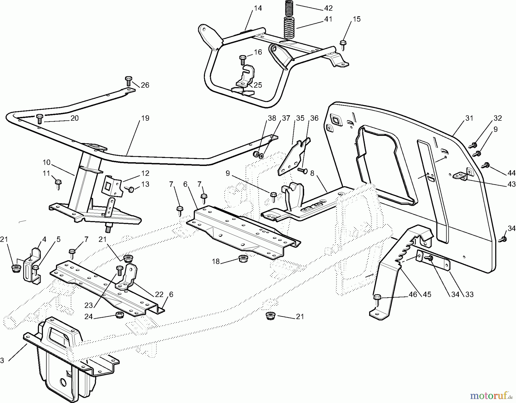 Dolmar Rasentraktoren RM-63.7 RM-63.7 (2011-2013) 1 RAHMENSATZ