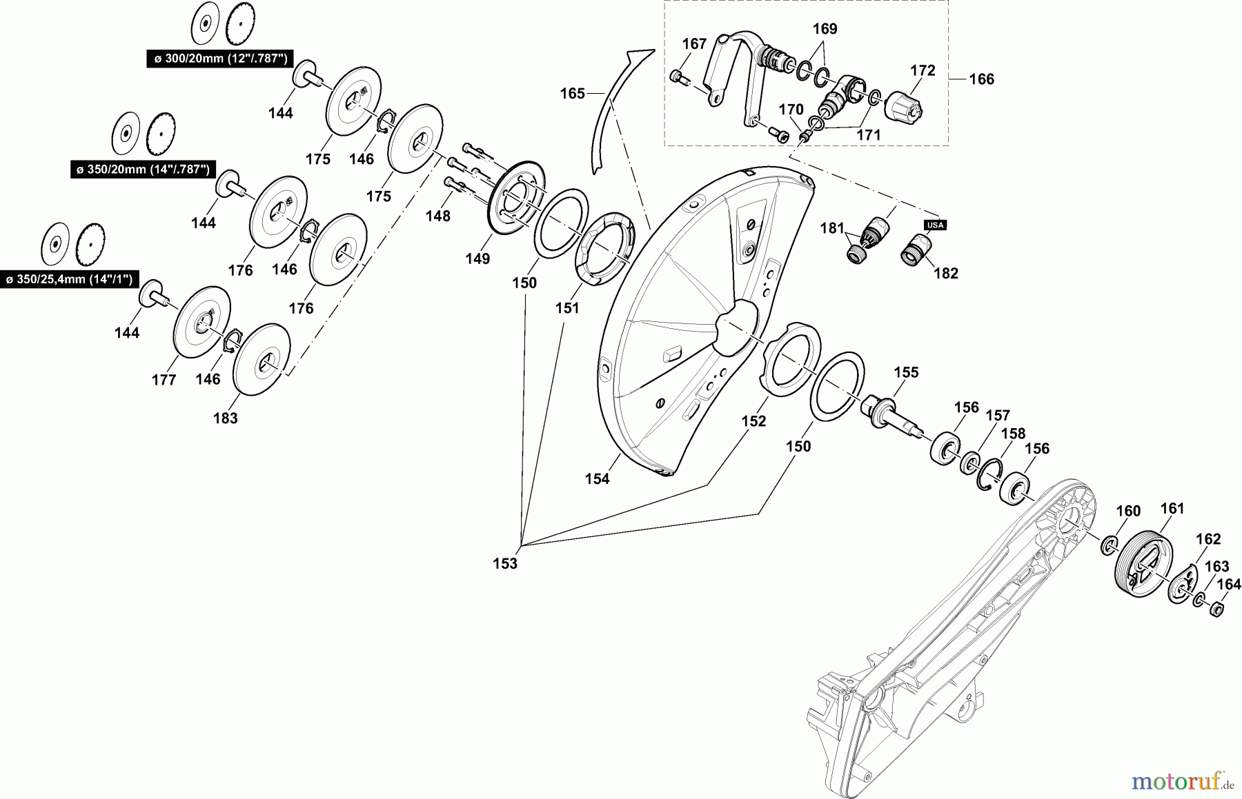  Dolmar Trennschleifer Benzin PC6114 7  Schneidvorsatz, Schutzhaube