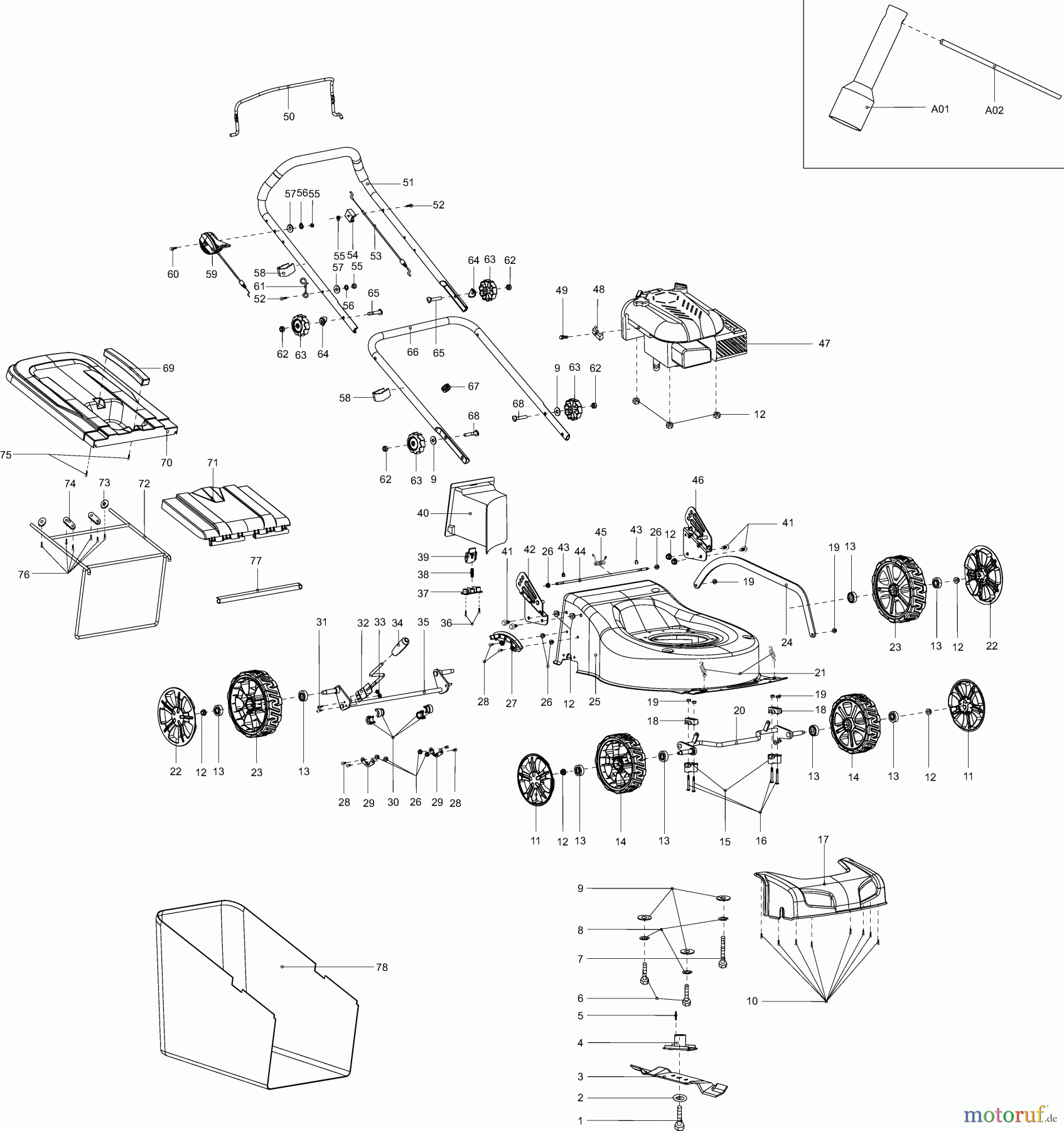  Dolmar Rasenmäher Benzin PM461 6  PM-461