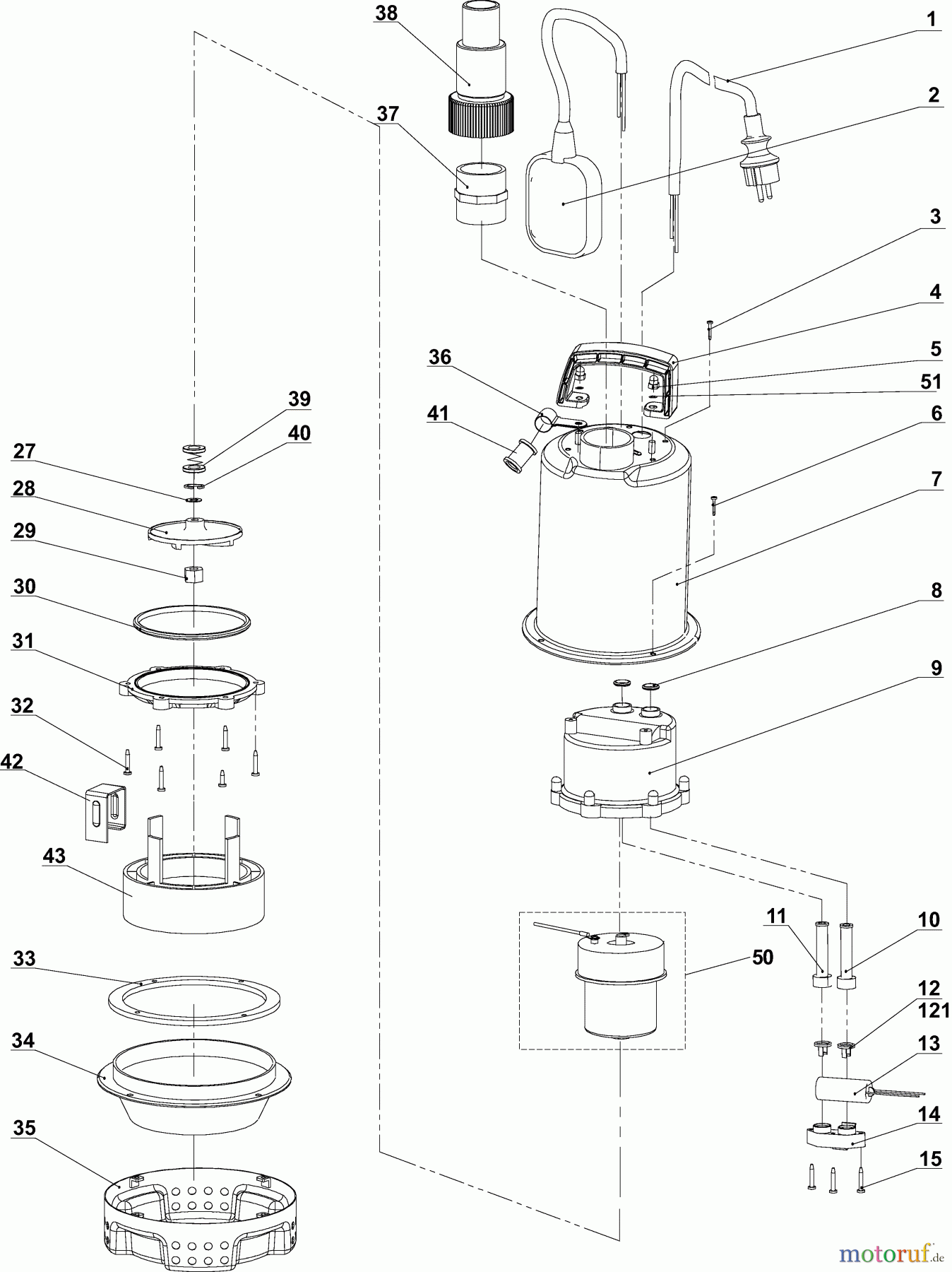  Dolmar Wasserpumpen Elektro EP720S 5  EP-720 S, PF0403