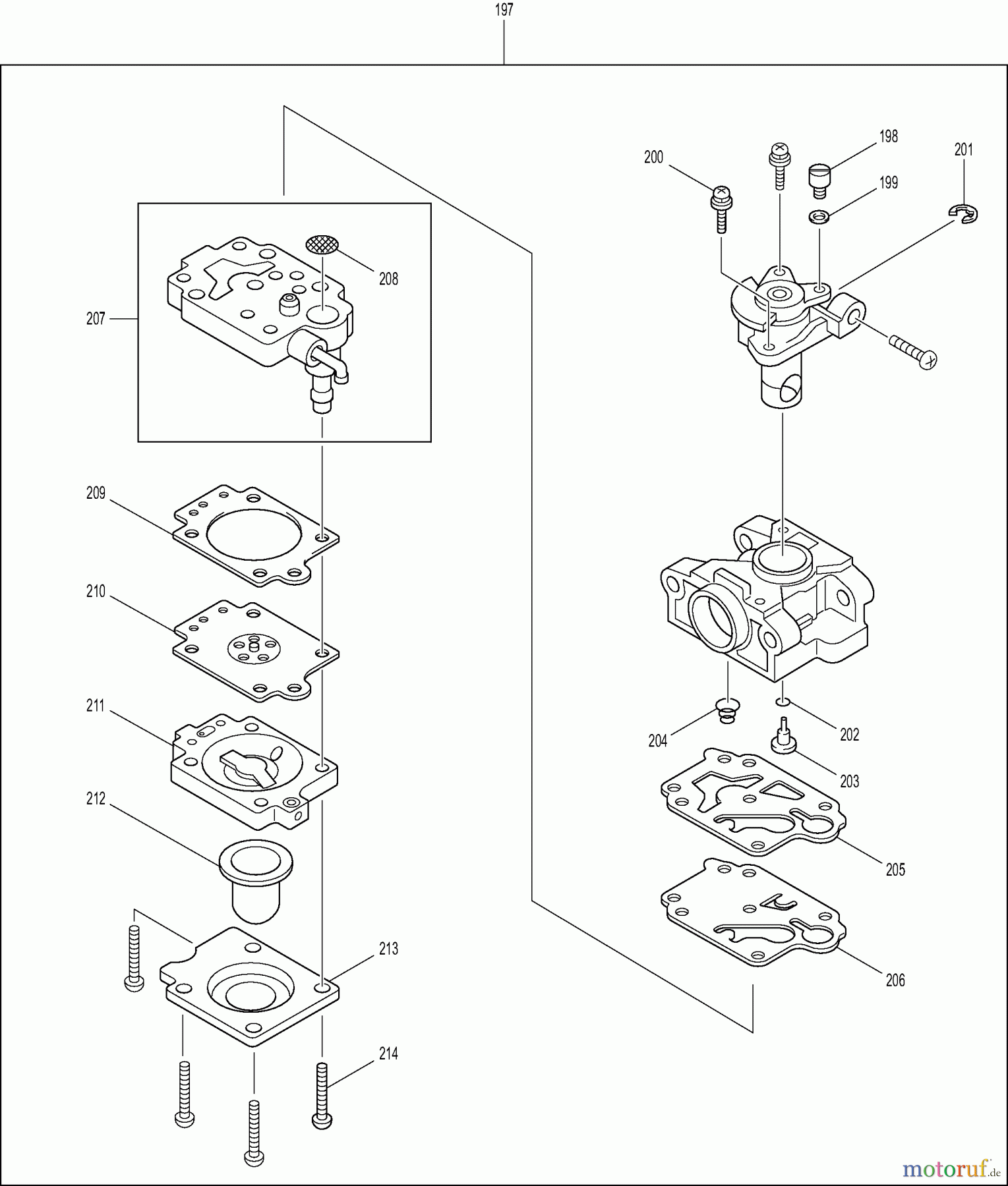  Dolmar Rasenkantenschneider PE-254.4 (USA) 4  Vergaser