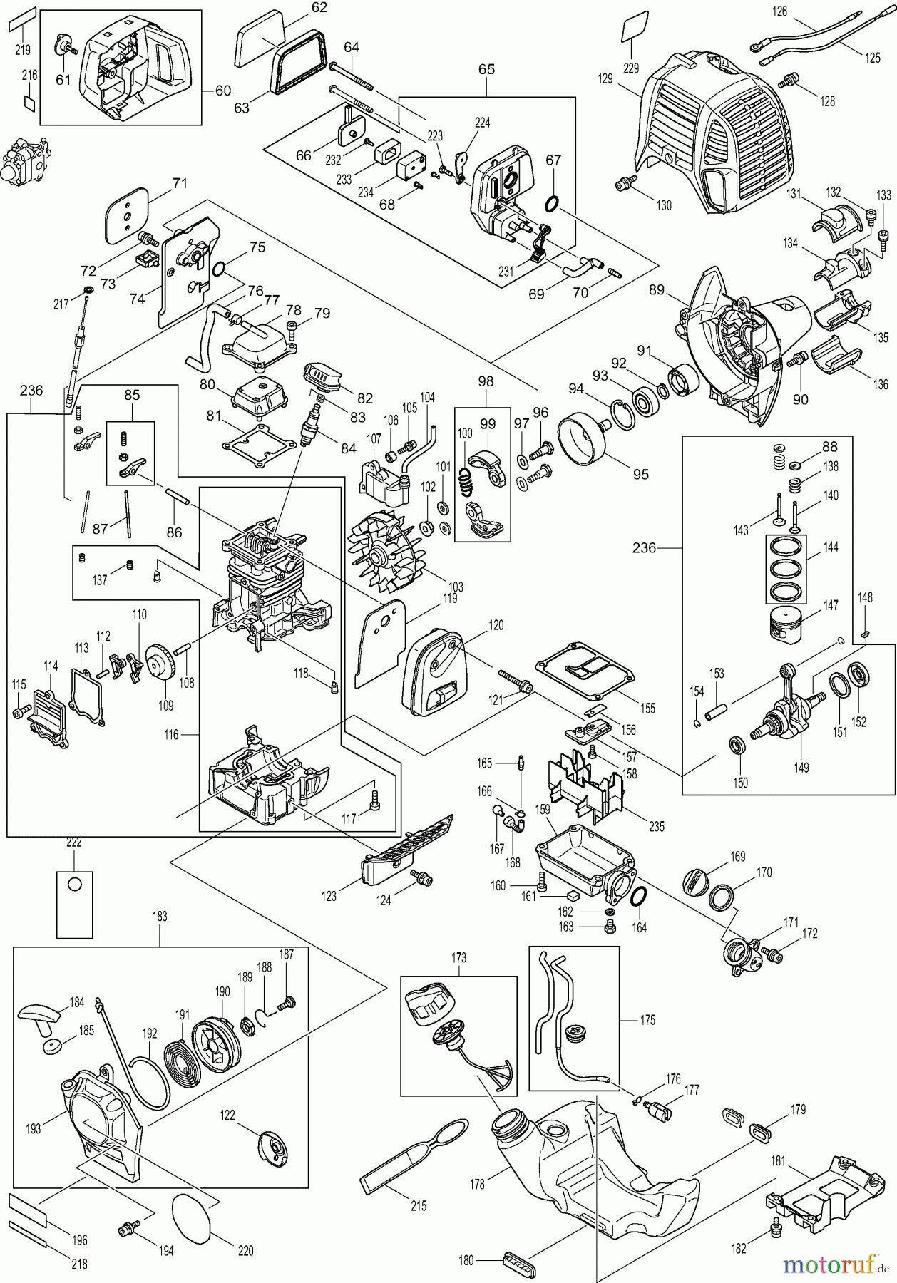  Dolmar Kettensägen Benzin Kettensäge ME2464 3  Motor