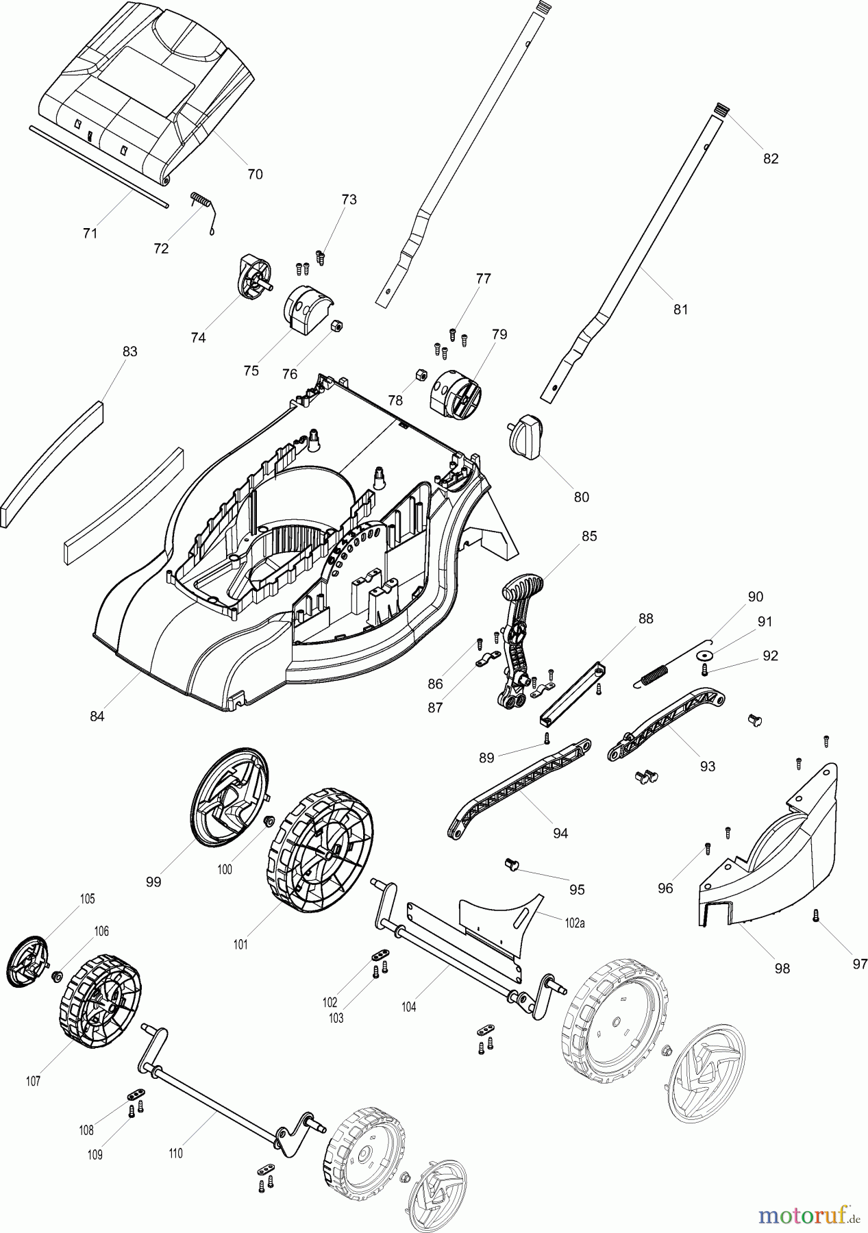  Dolmar Rasenmäher Akku AM3738 3  Unterholm