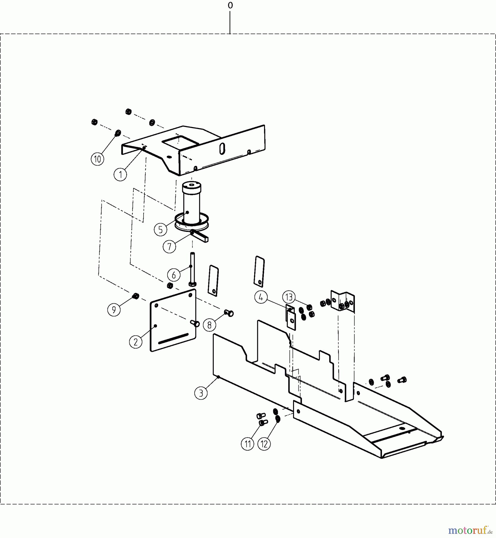  Dolmar Rasentraktoren Zubehör RS-120, TA-250, TK-420, TK-520, TS-125 9a  102/122 cm - Antriebssatz (Schnellwechsler) (2015=>)