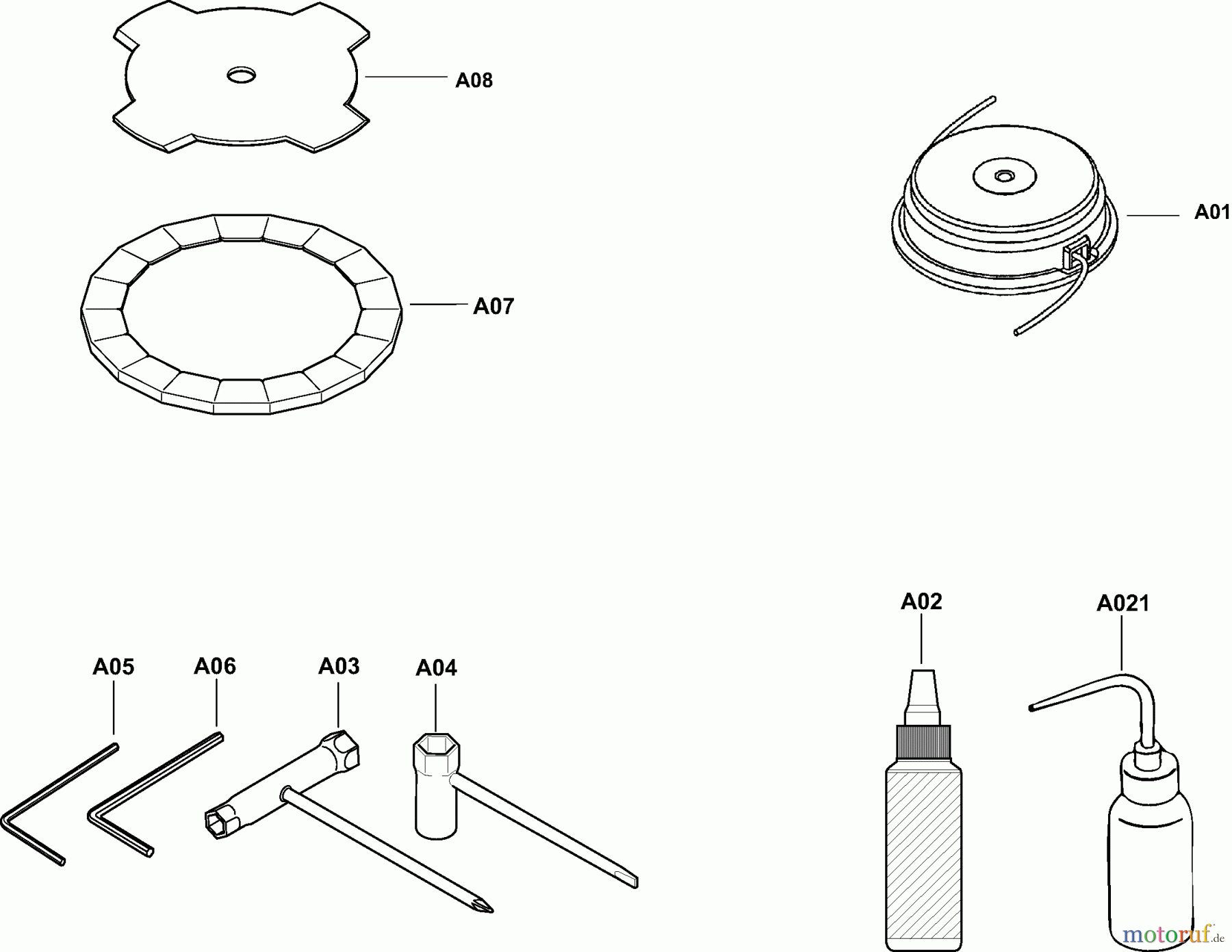  Dolmar Motorsensen & Trimmer Benzin 4-Takt MS43004R 6  Zubehör