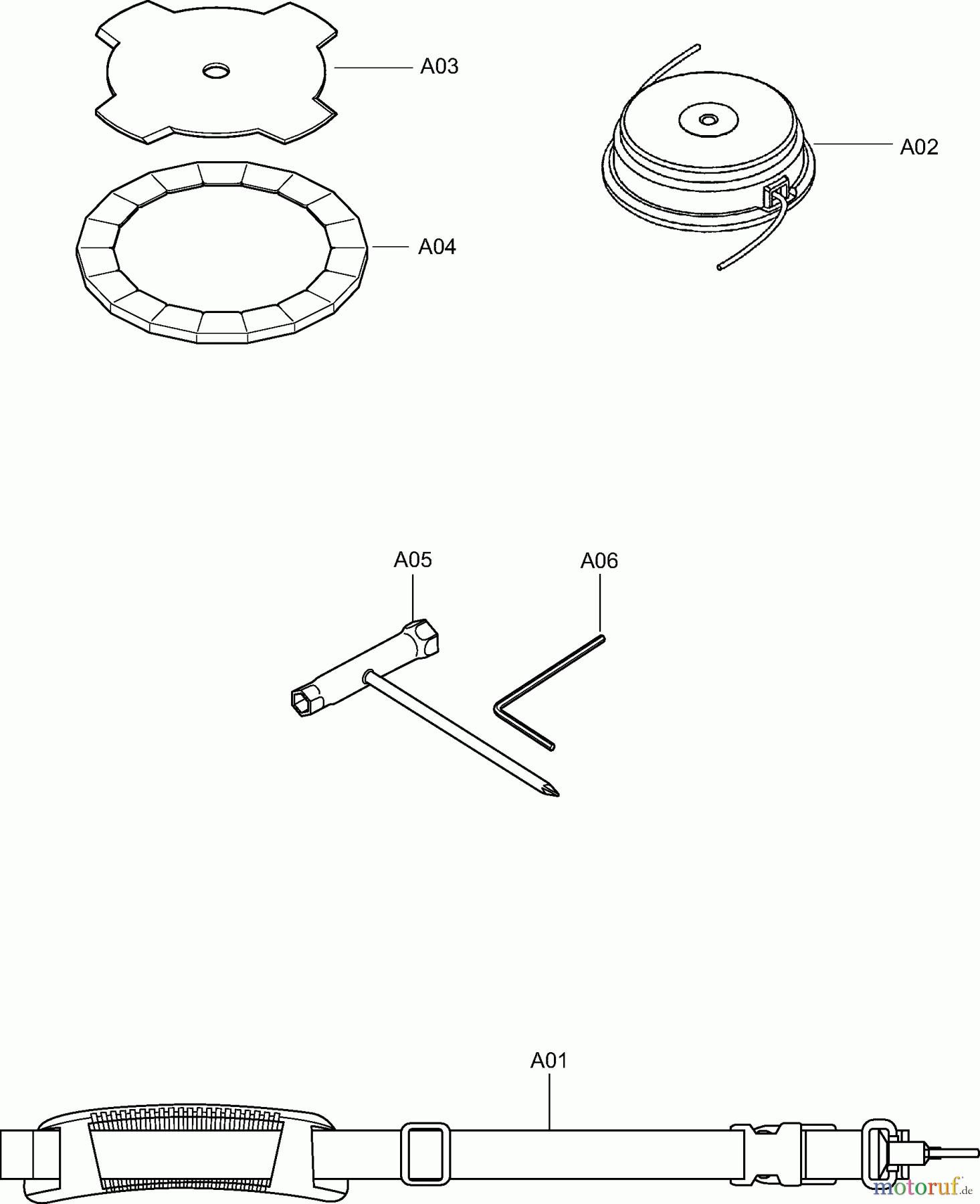 Dolmar Motorsensen & Trimmer Benzin 2-Takt MS34C 5 Zubehör