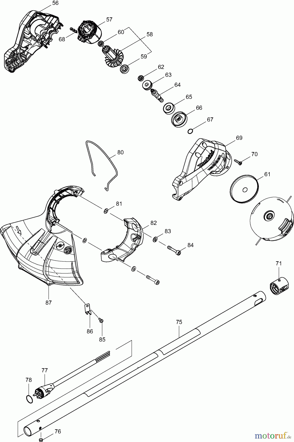 Dolmar Motorsensen & Trimmer Akku DUR188U 2  Motor, Schutzhaube, Zubehör