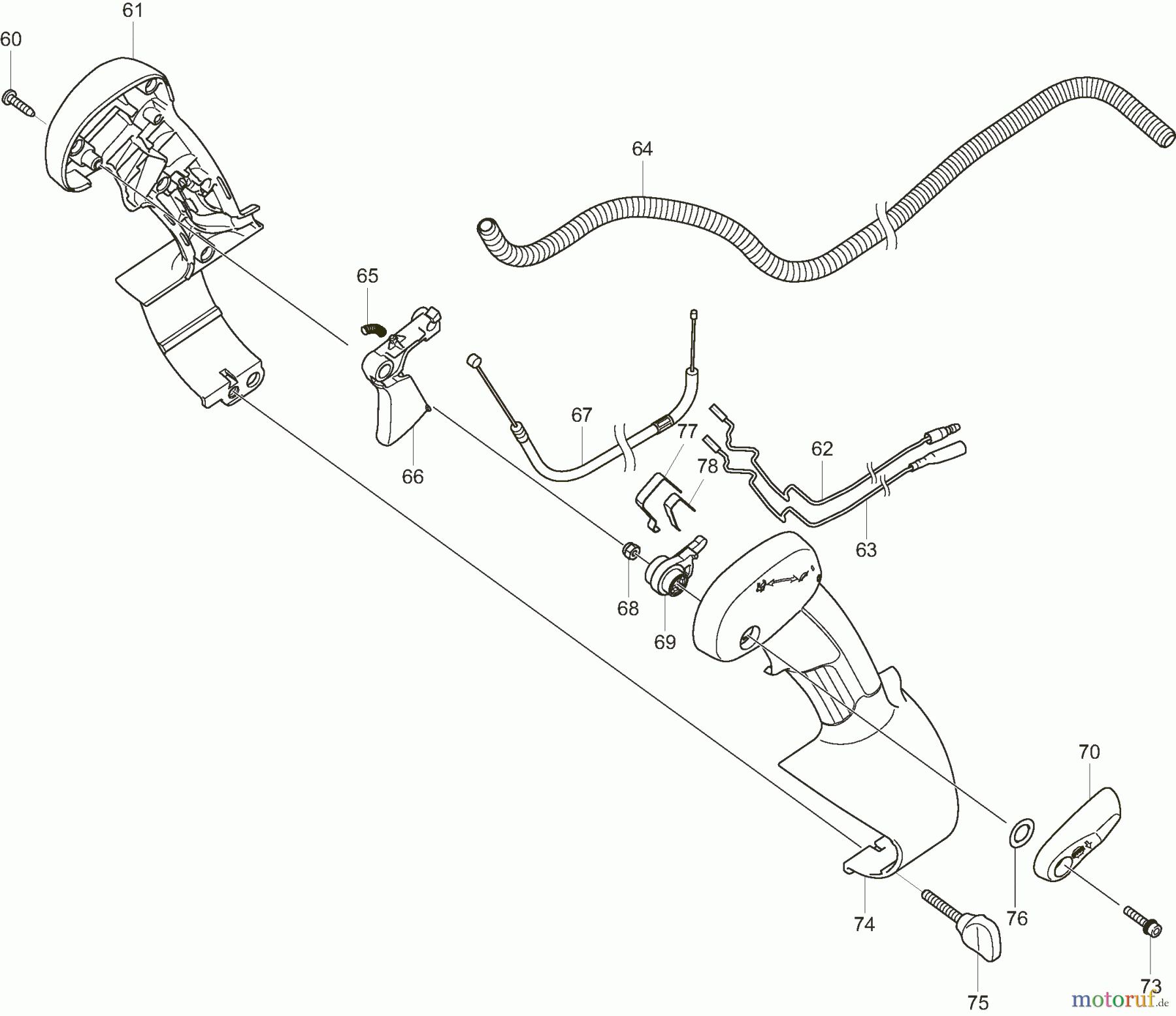  Dolmar Blasgeräte Benzin MG53004 2  Bedienungshandgriff kpl.