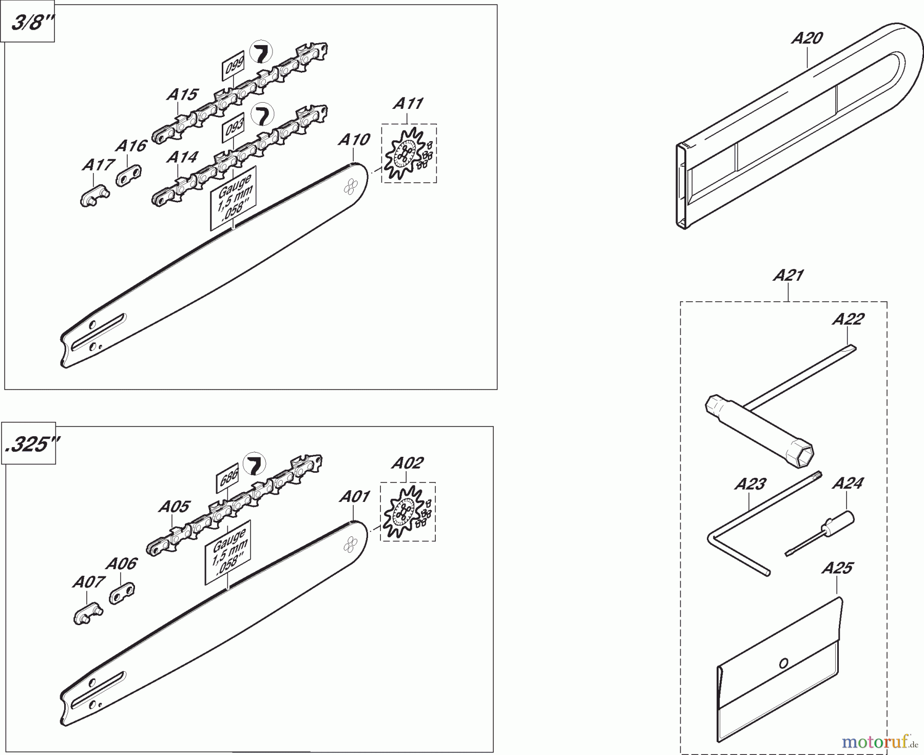  Dolmar Kettensägen Benzin Kettensäge PS550 7  Werkzeuge, Zubehör